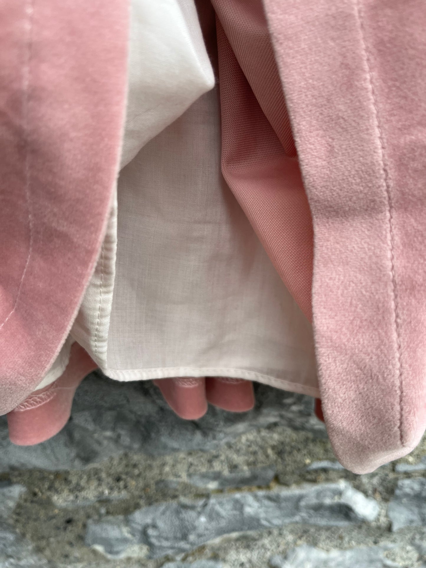 Pink velvet dress 3-4y (98-104cm)