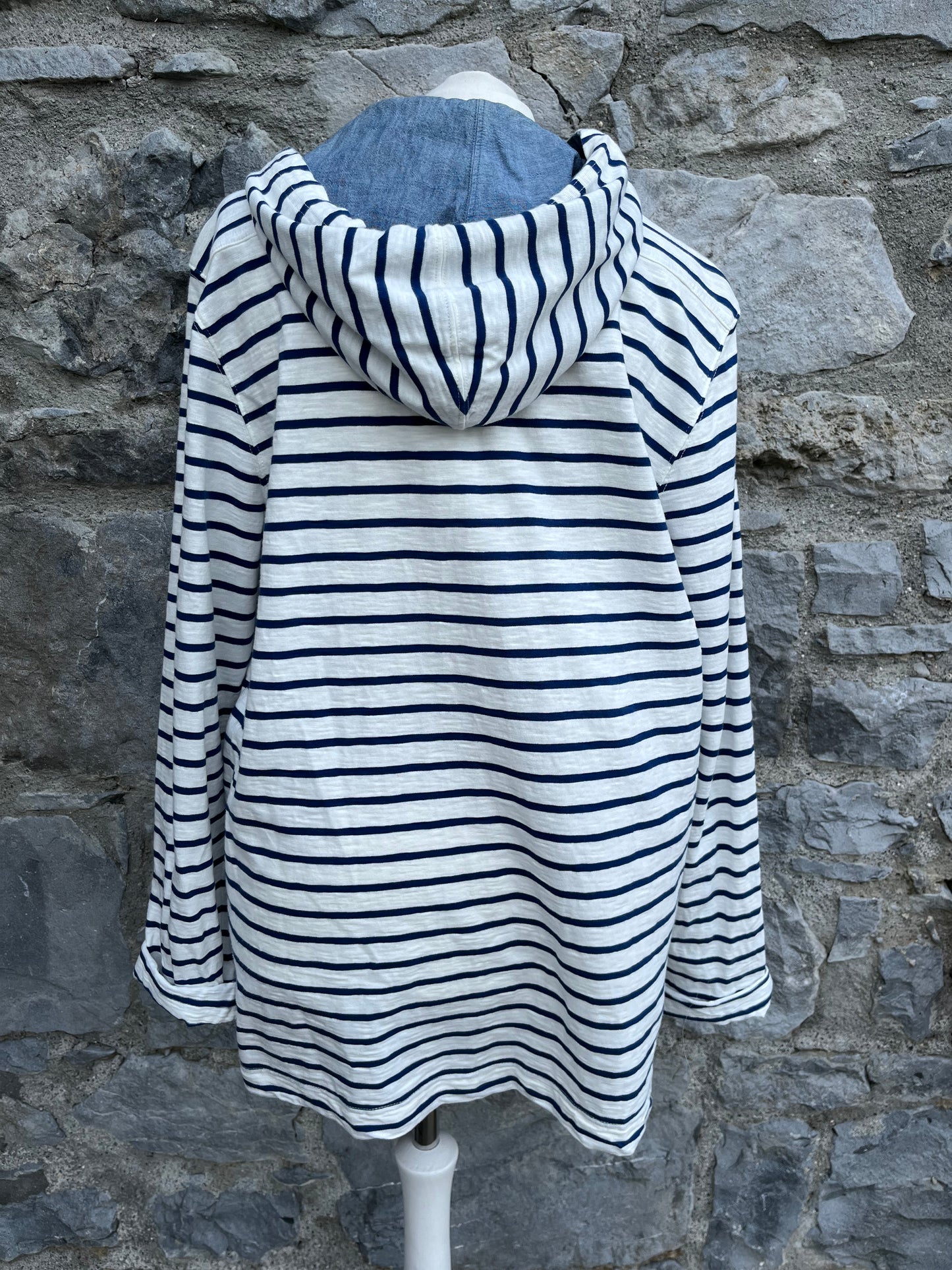 Stripy hoodie Large