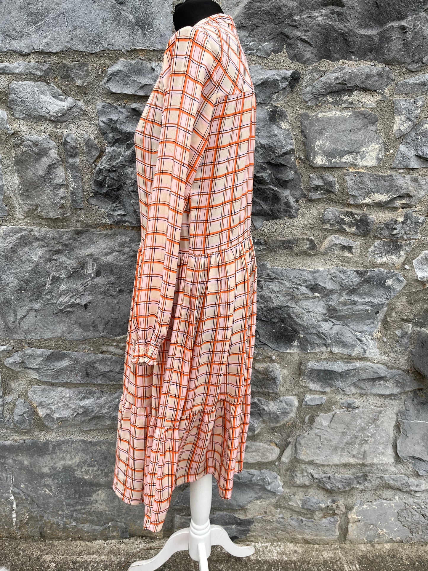 Check orange dress uk 6-8