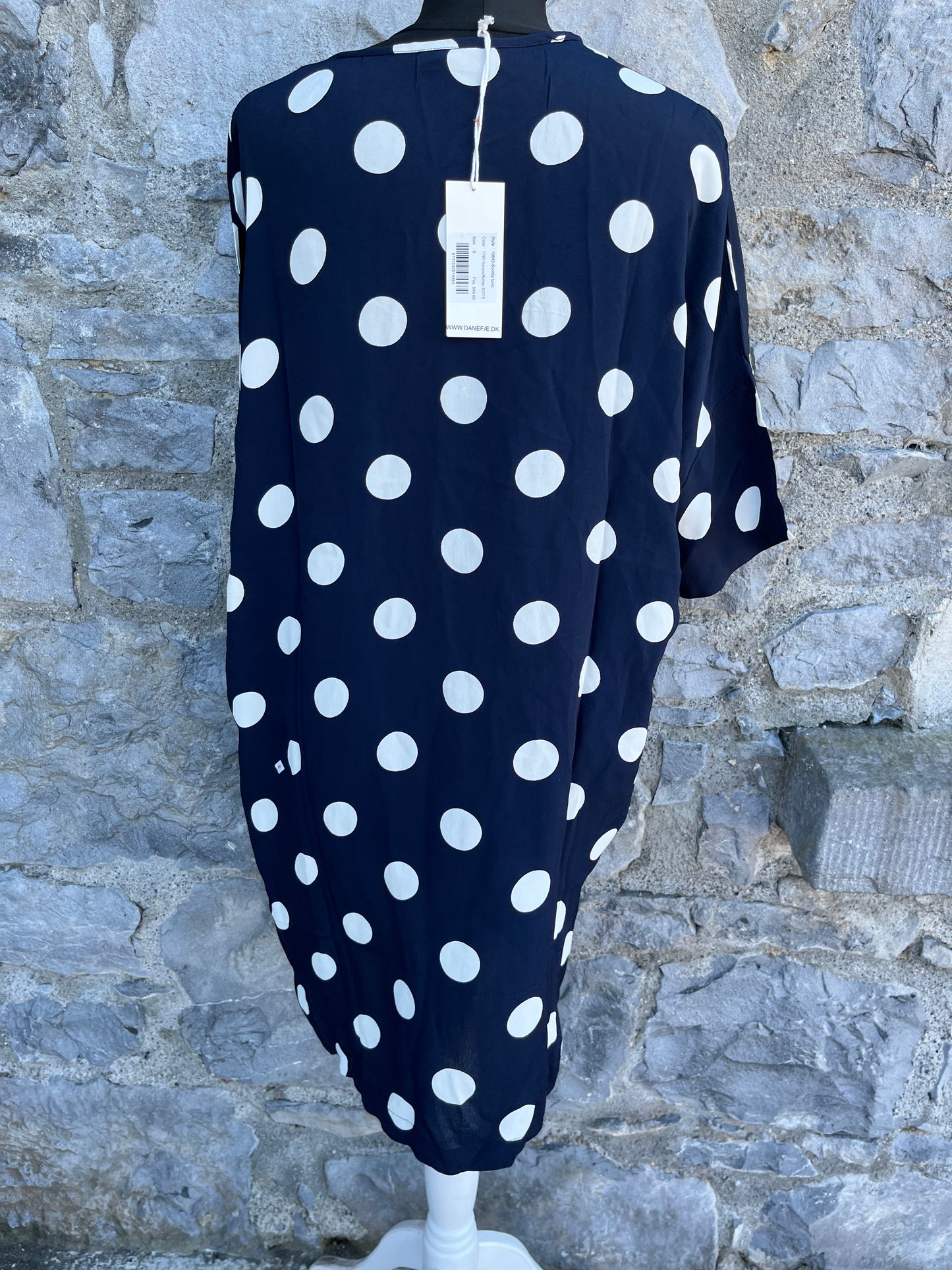 Navy dots oversized tunic uk 10-12
