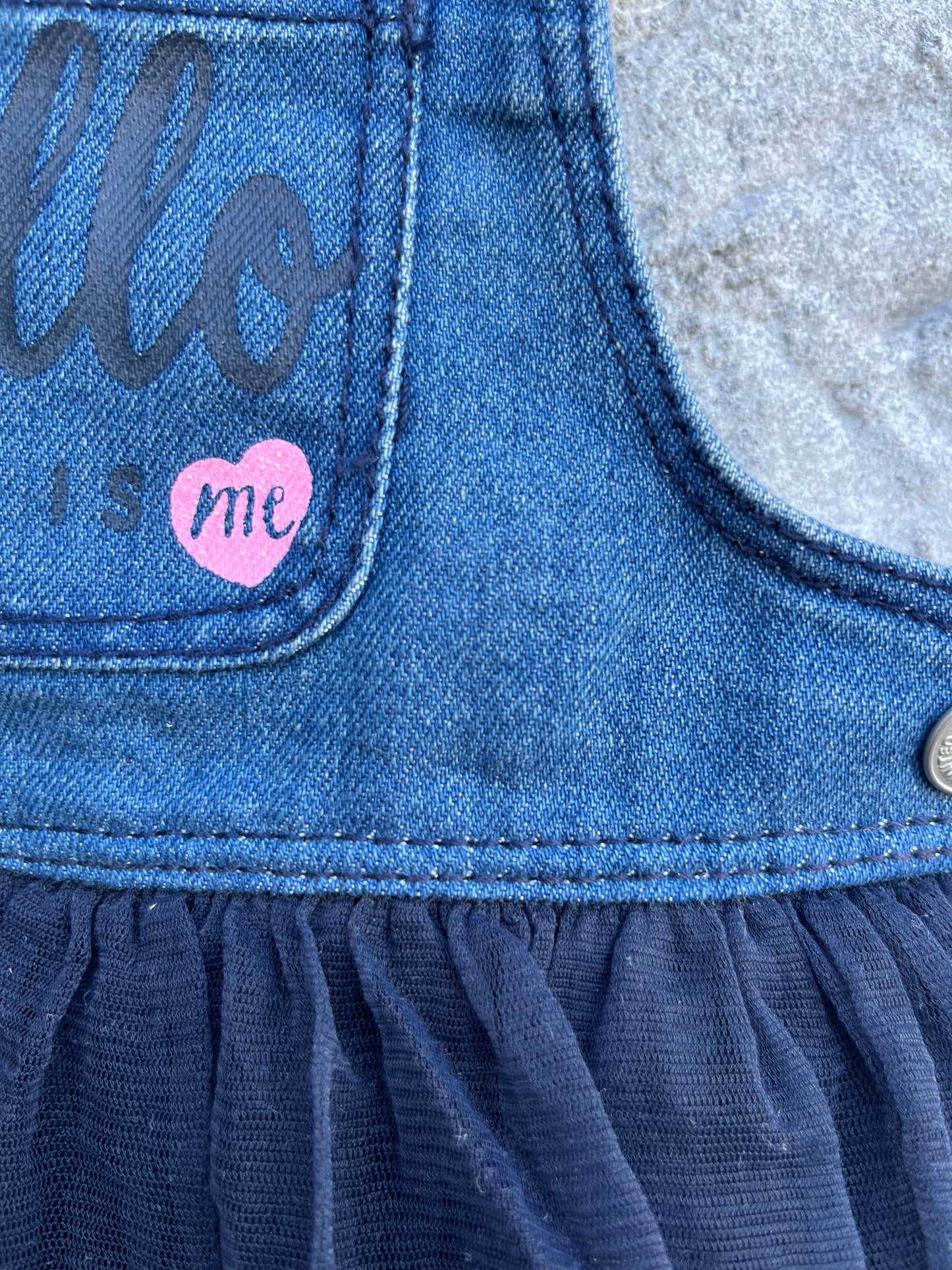 Denim pinafore 3-6m (62-68cm)