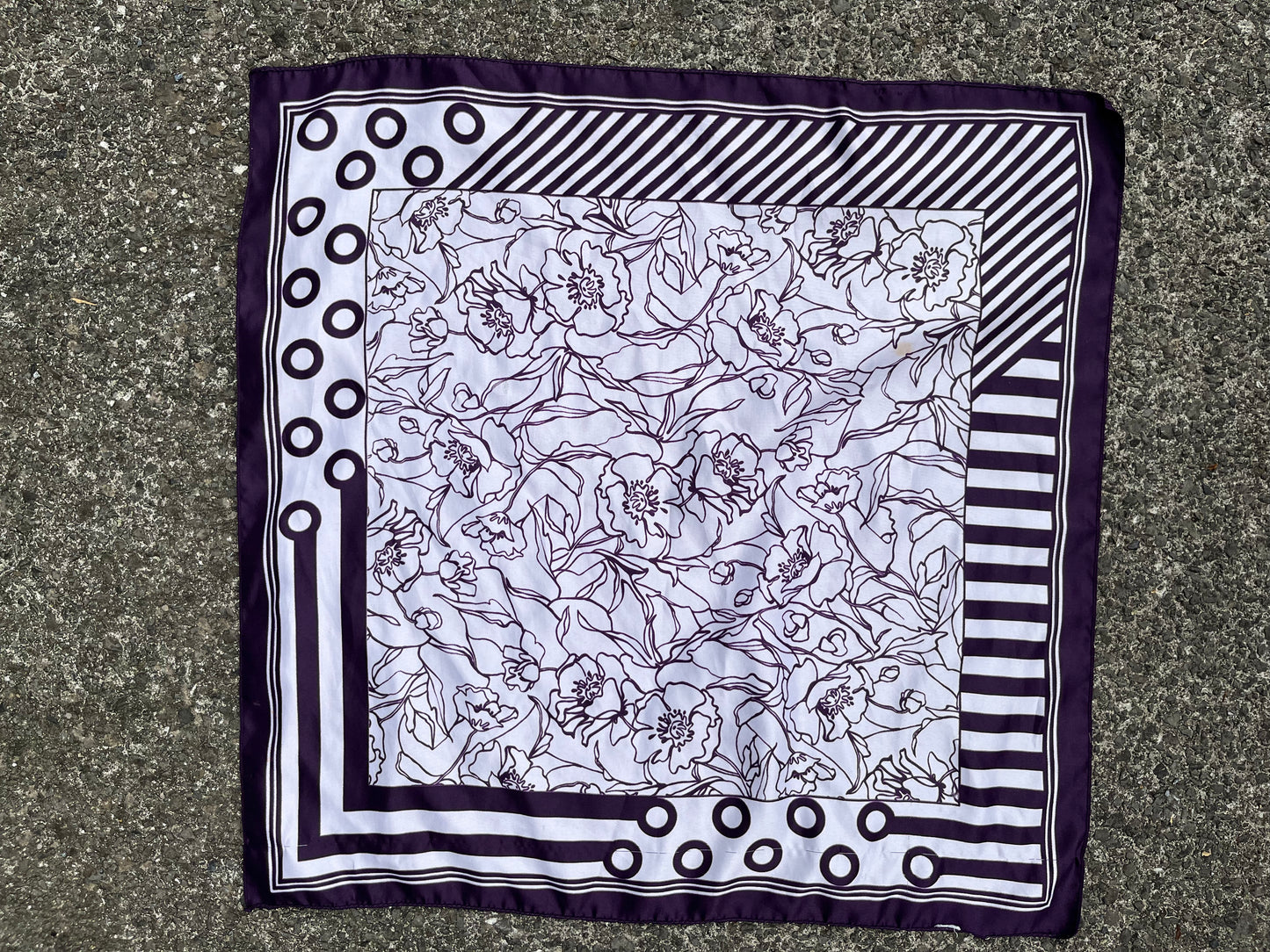 Purple floral scarf