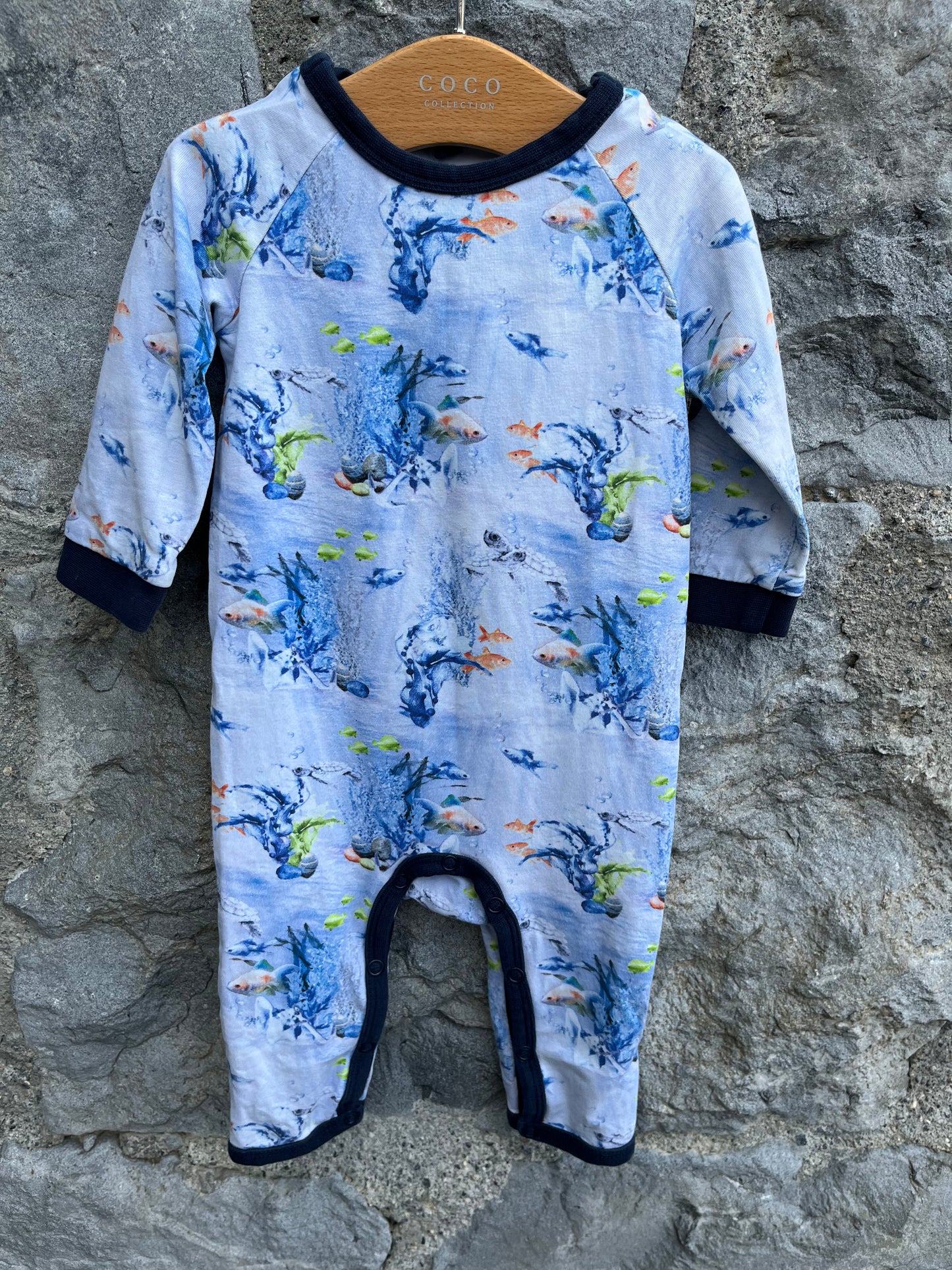 Sea life onesie 0-3m (56-62cm)