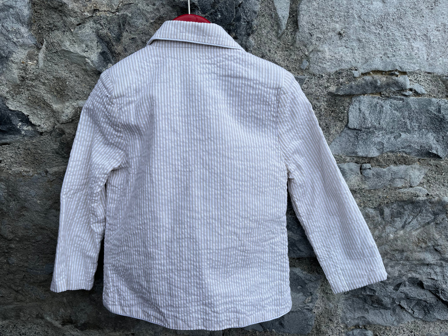 Beige stripy jacket 2y (92cm)