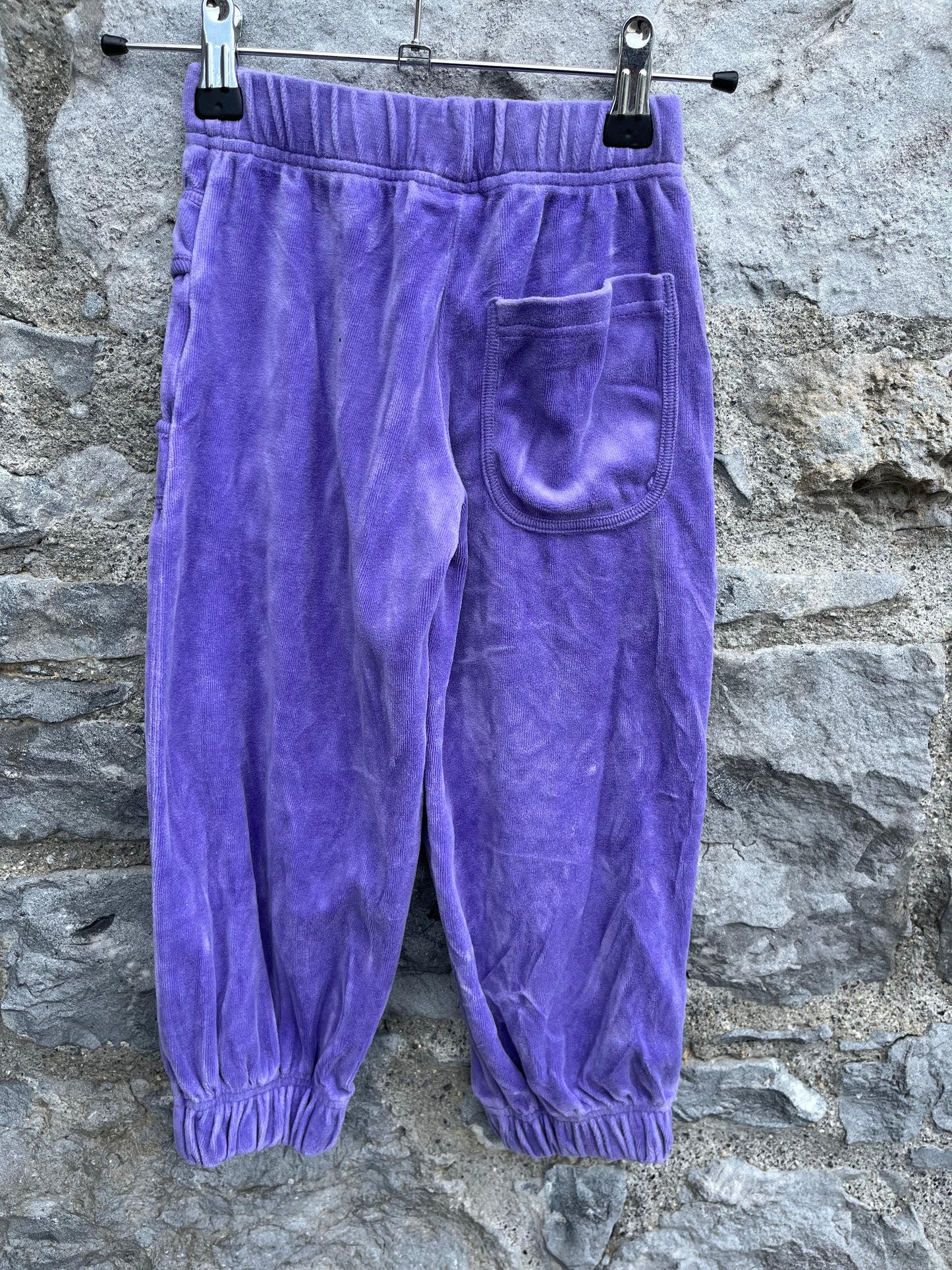 Lilac velour pants 4y (104cm)