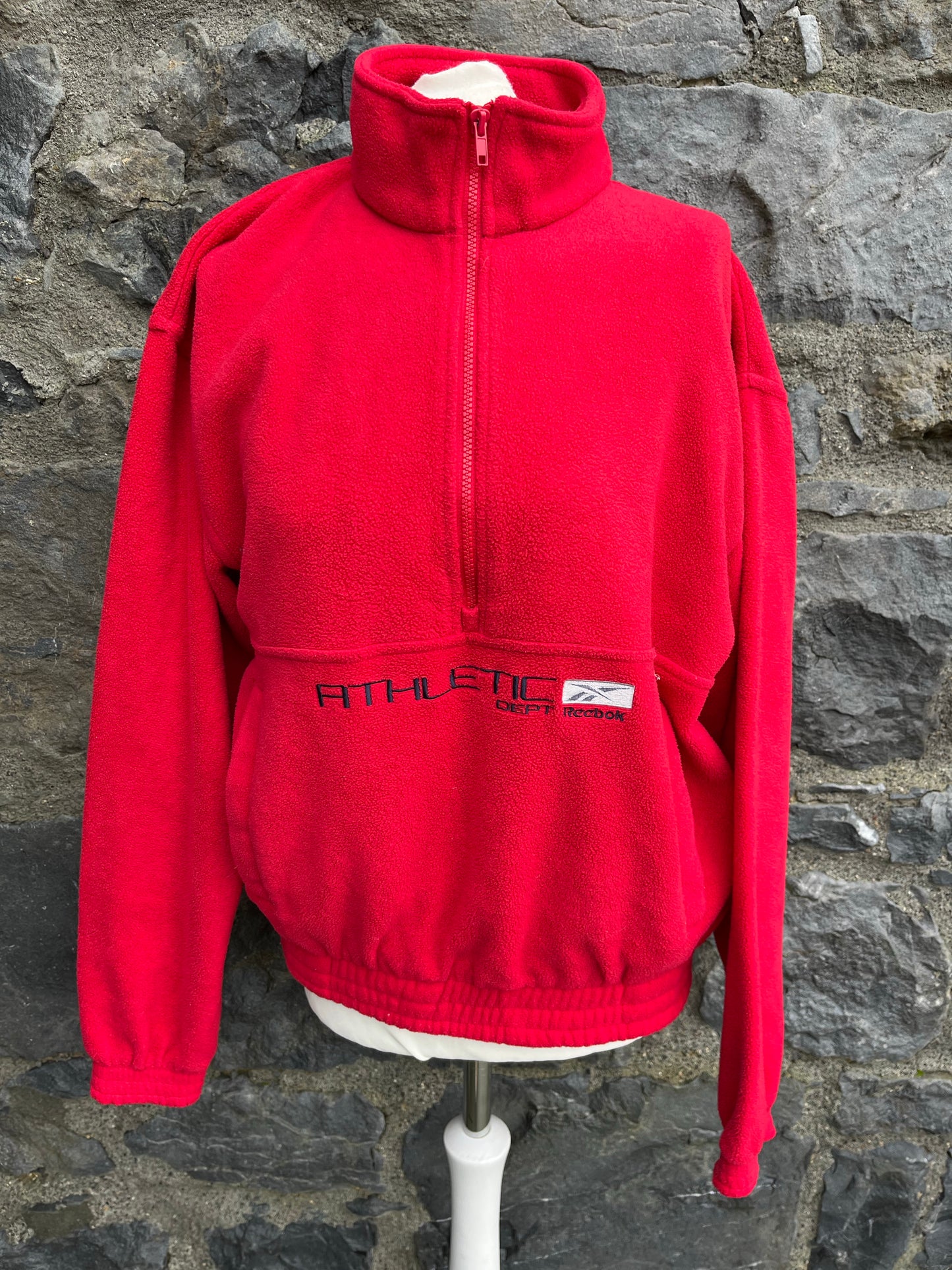 80s red fleece S