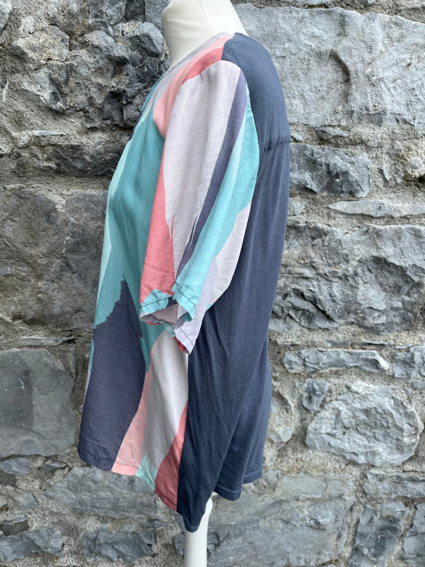Grey abstract top uk 14
