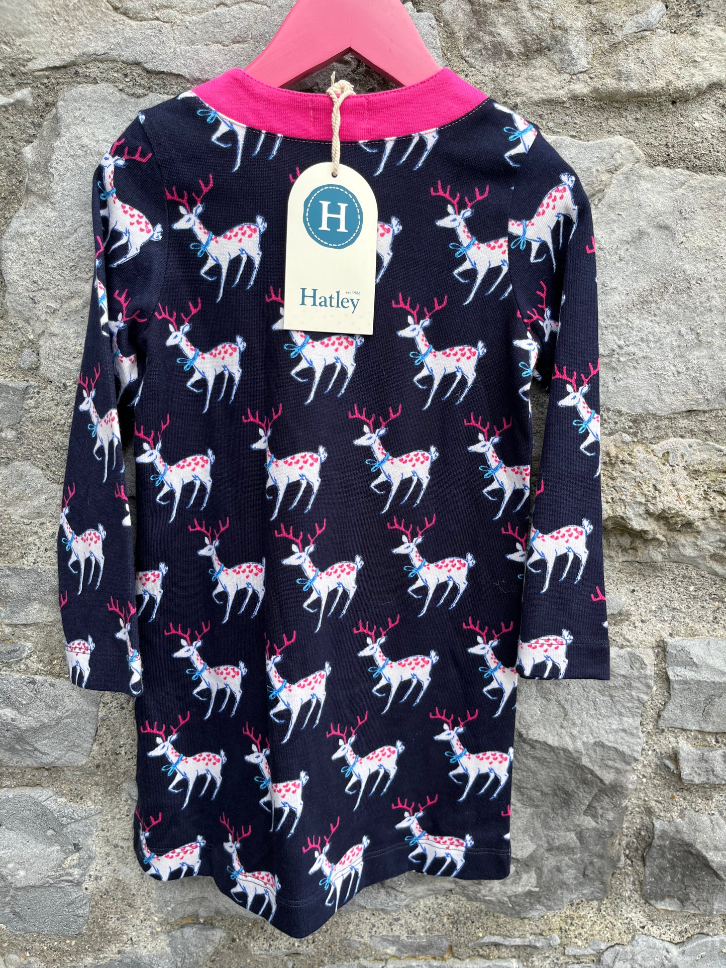 Reindeer navy dress 3-4y (98-104cm)