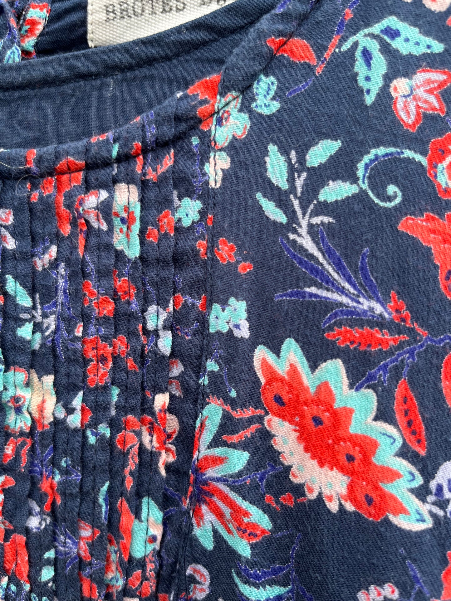 Floral tunic with a belt 5-6y (110-116cm)