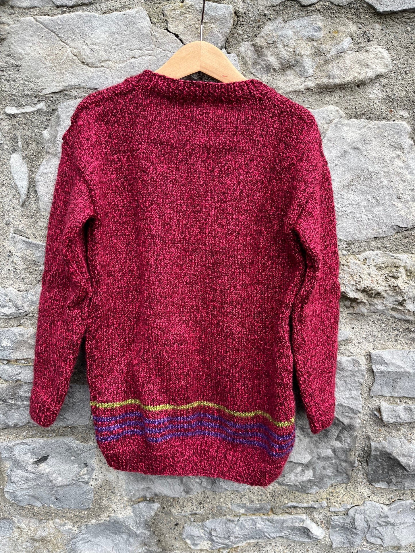 Maroon jumper 7y (122cm)
