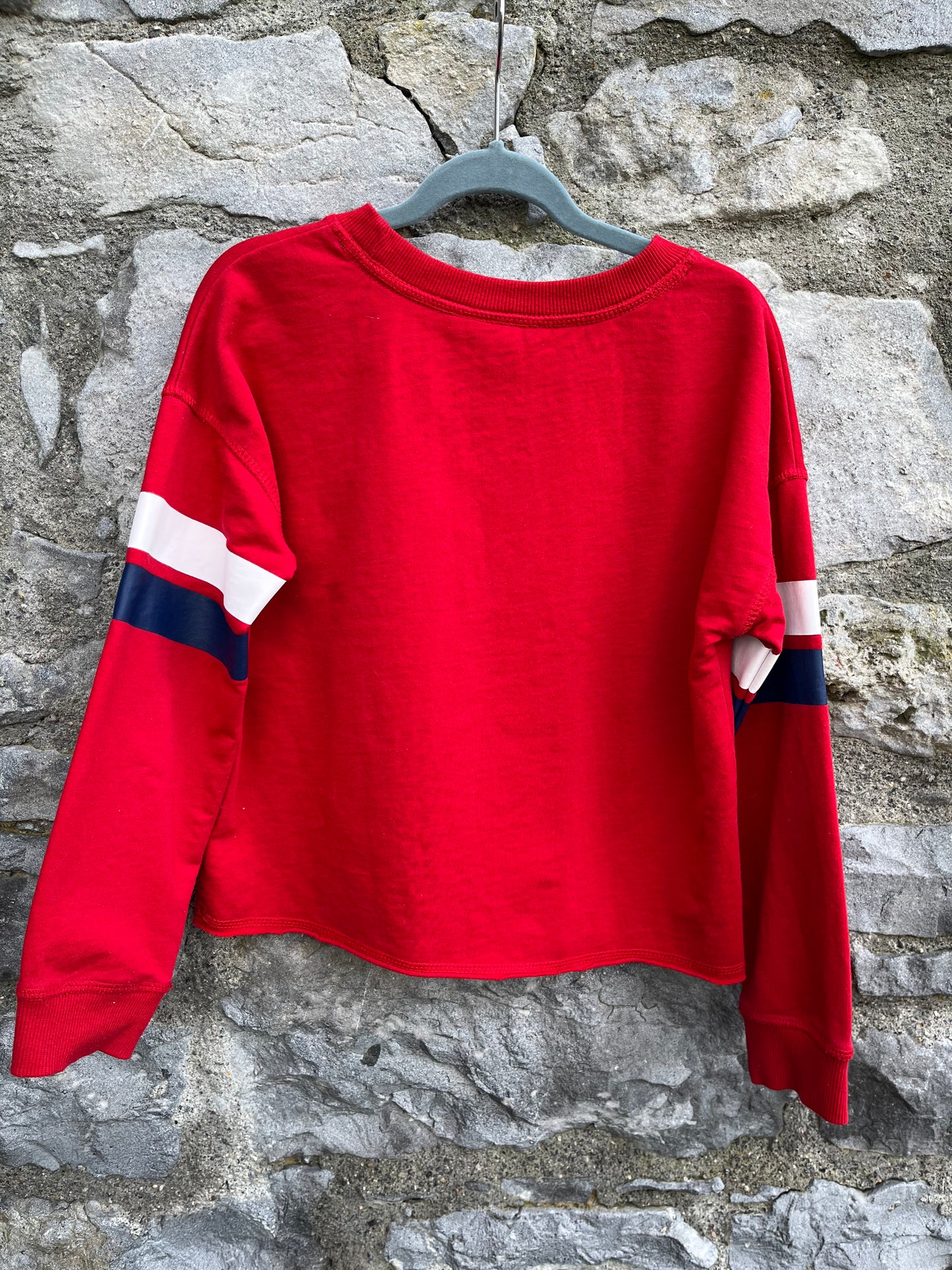 TH red cropped top 7y (122cm)