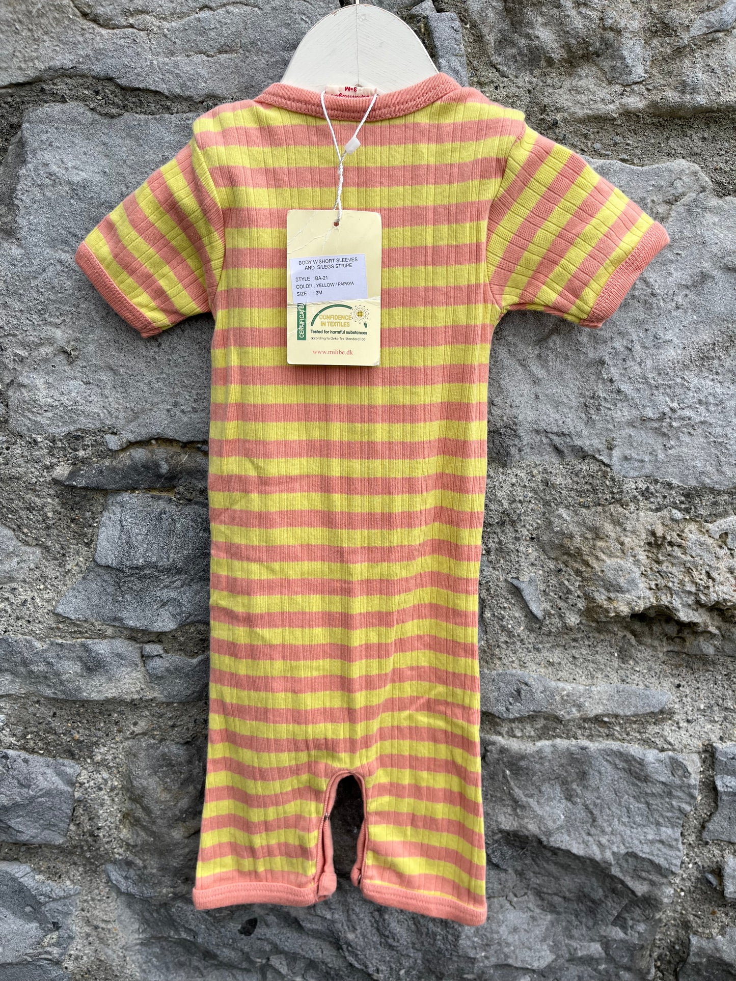 Pink&yellow rompers 3m (62cm)