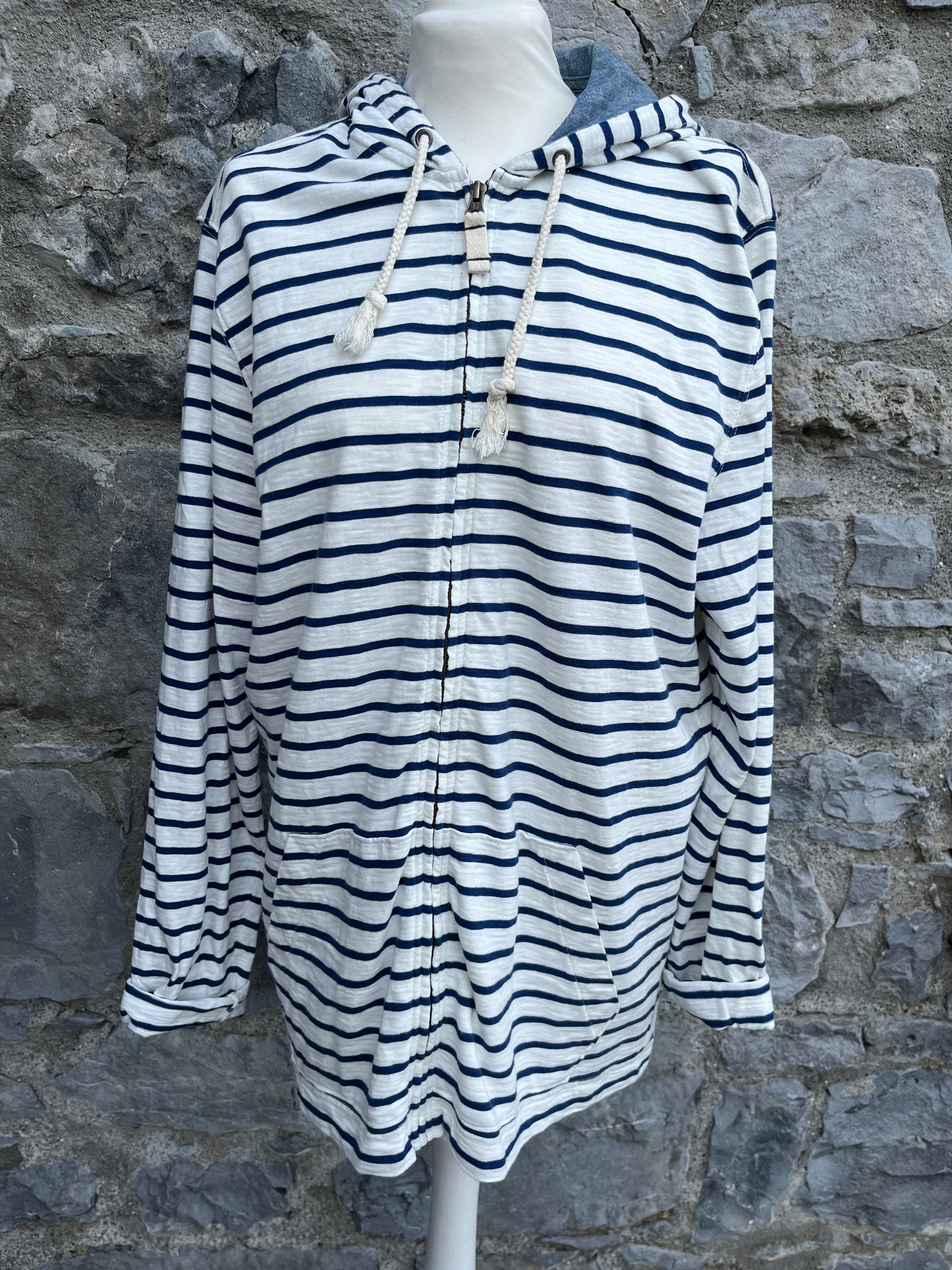 Stripy hoodie Large