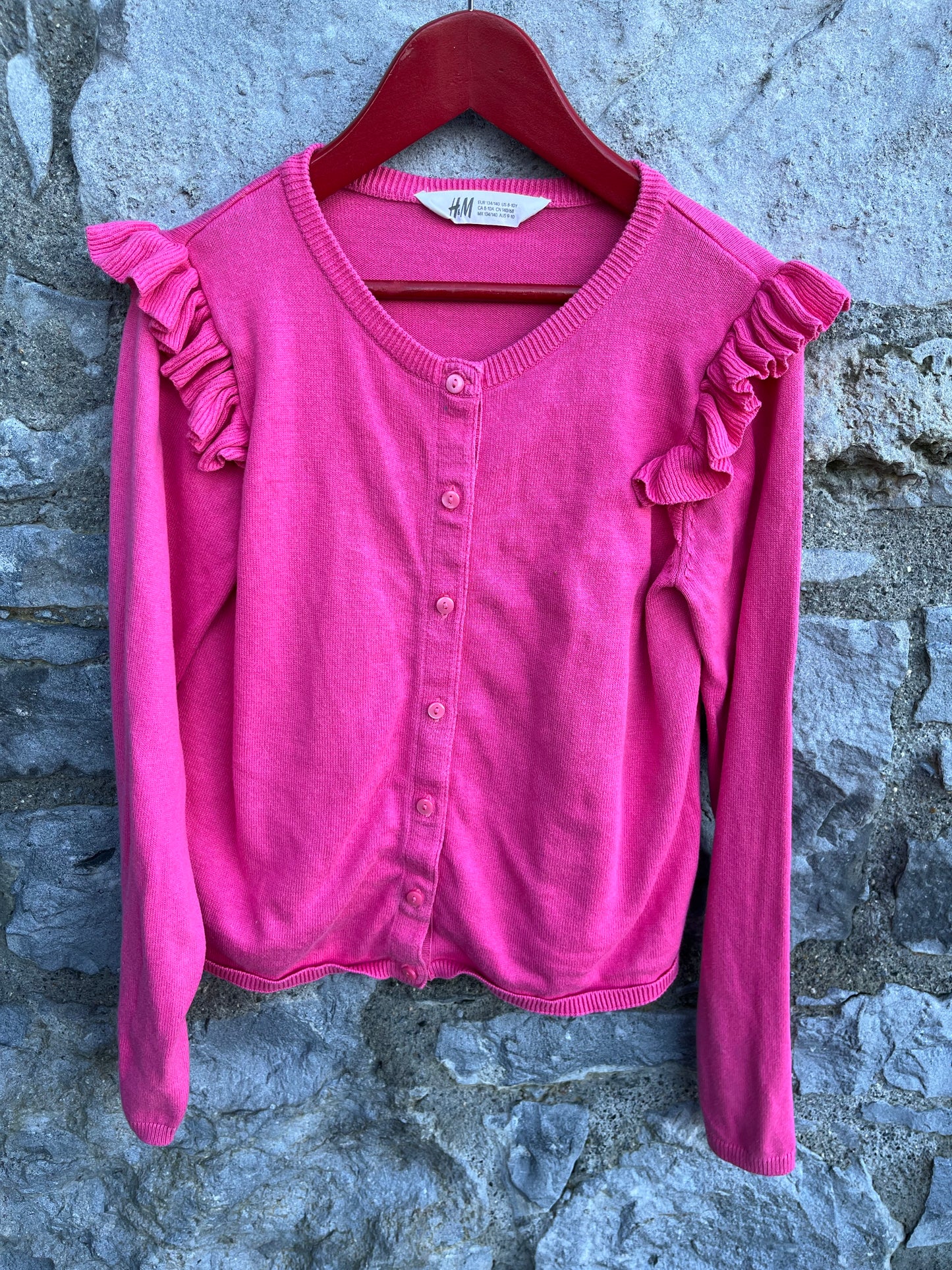 Pink cardigan 9-10y (134-140cm)