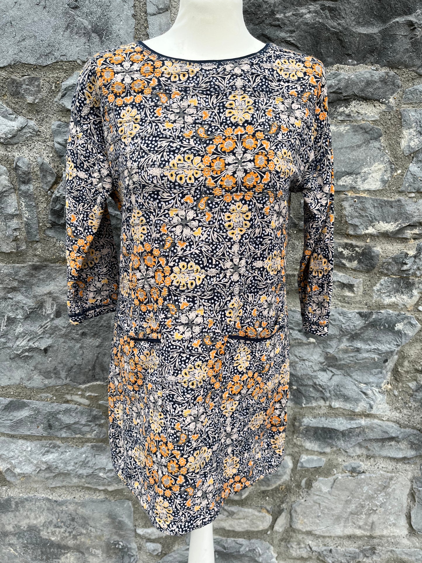 Floral navy tunic uk 8