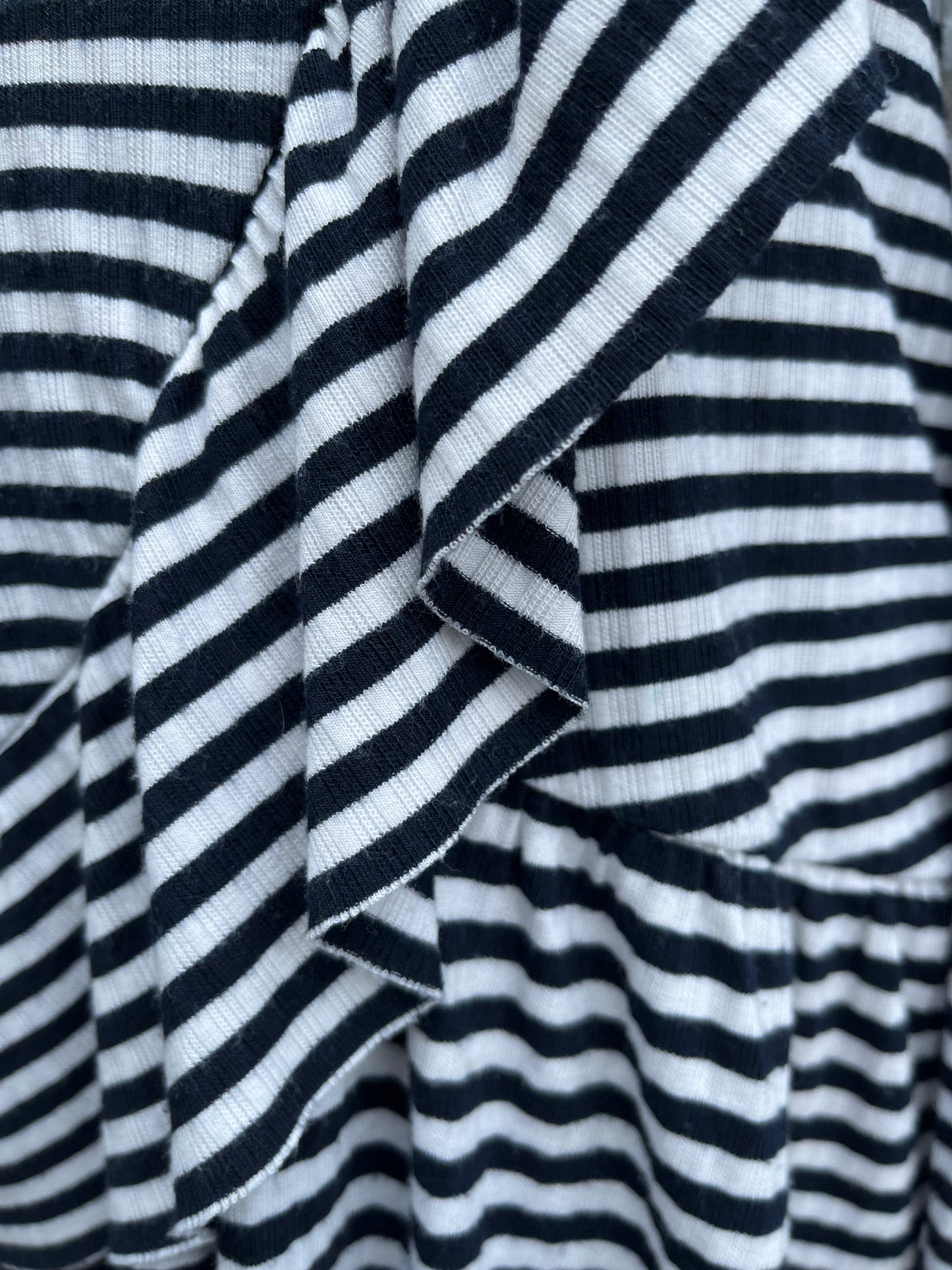 Stripy top with ruffles uk 10