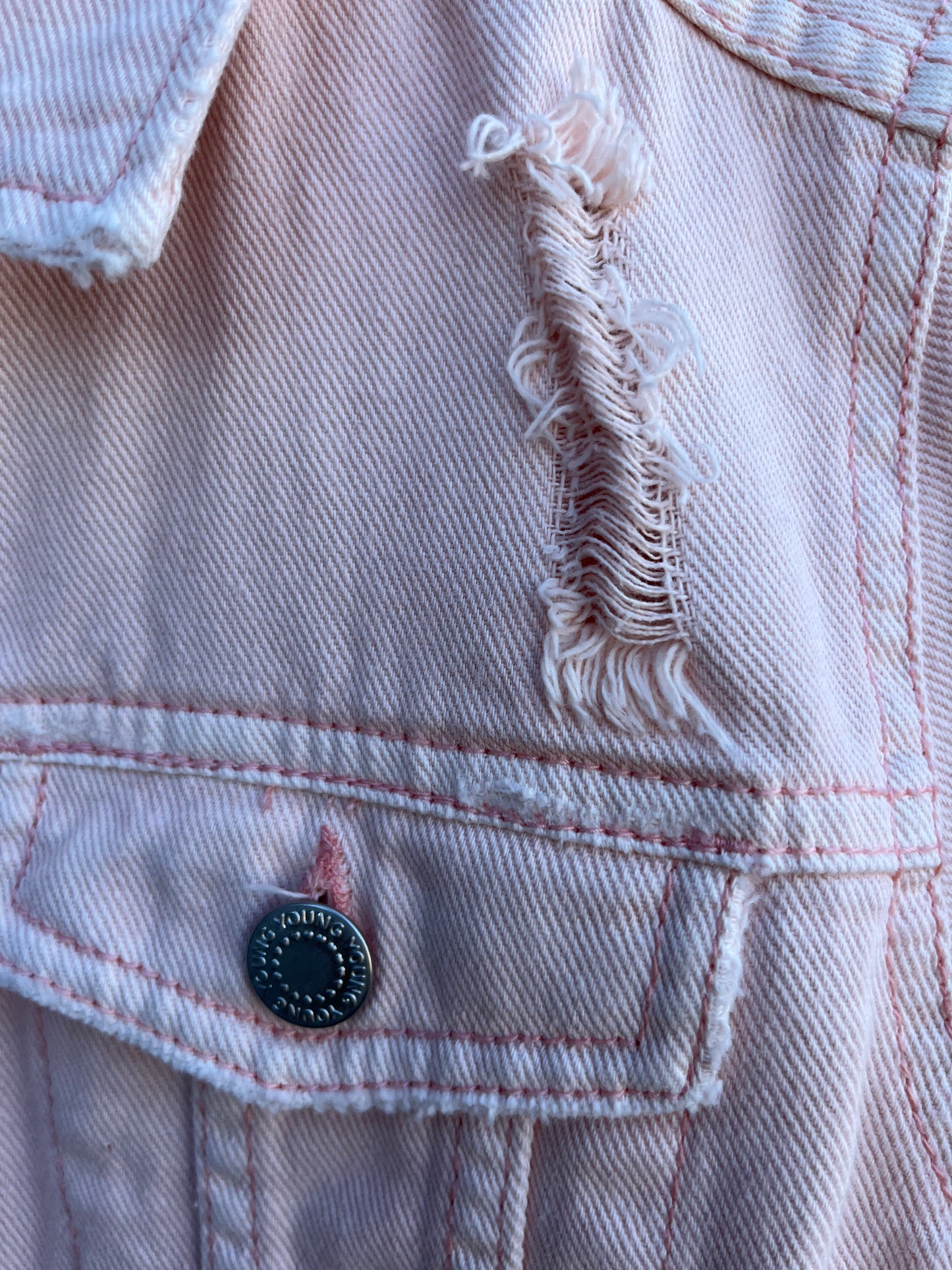 Pink denim jacket 11-12y (146-152cm)