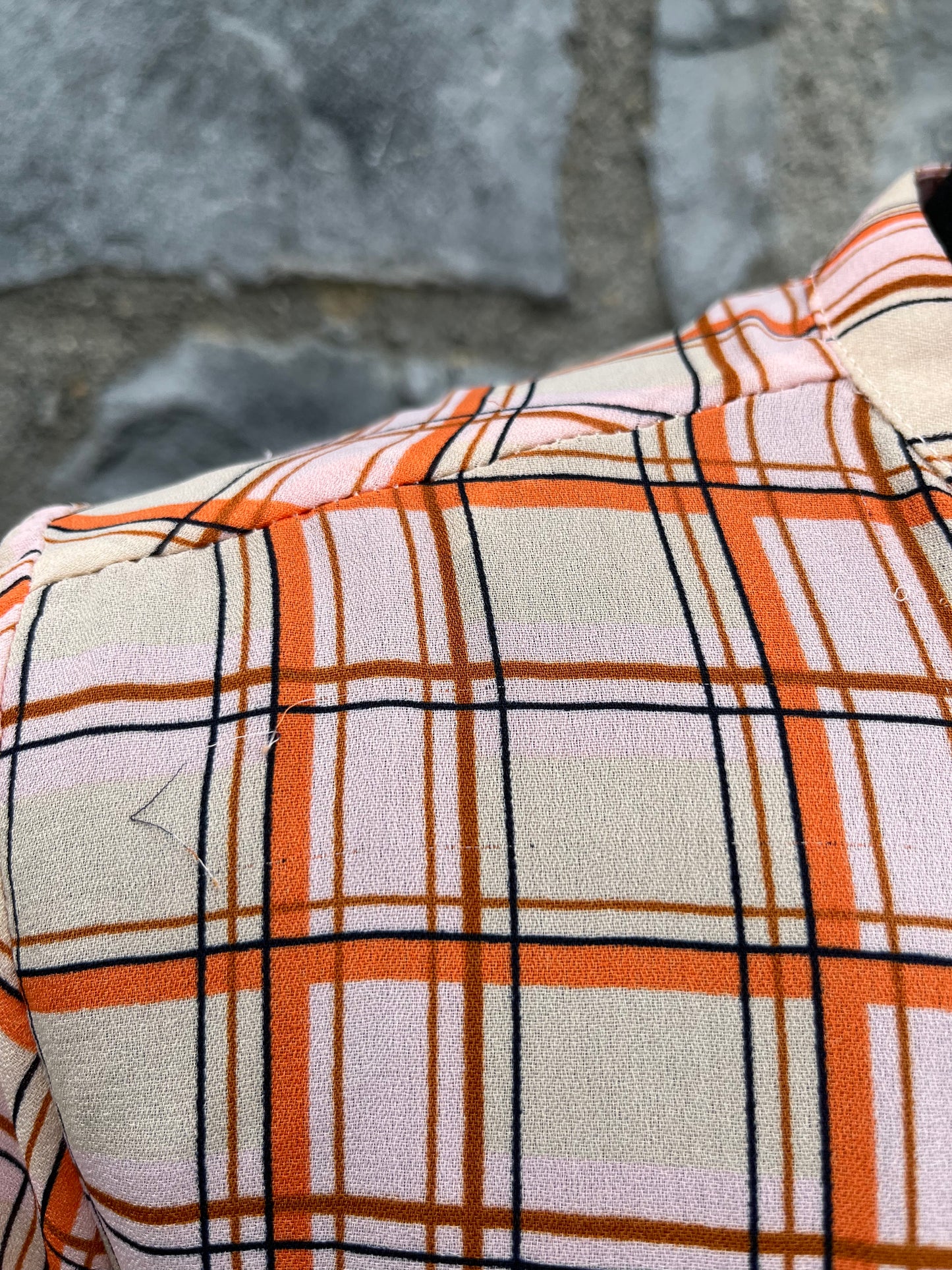 Check orange dress uk 6-8