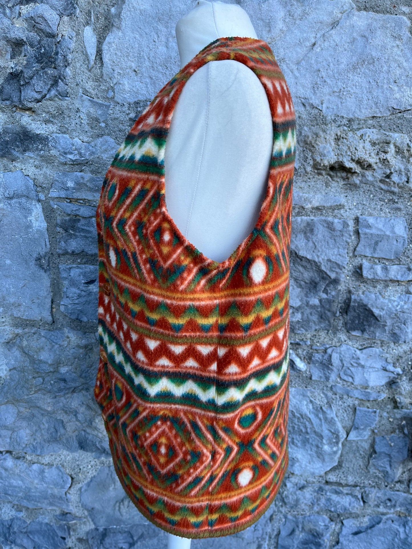 90s rusty Aztec gilet XS
