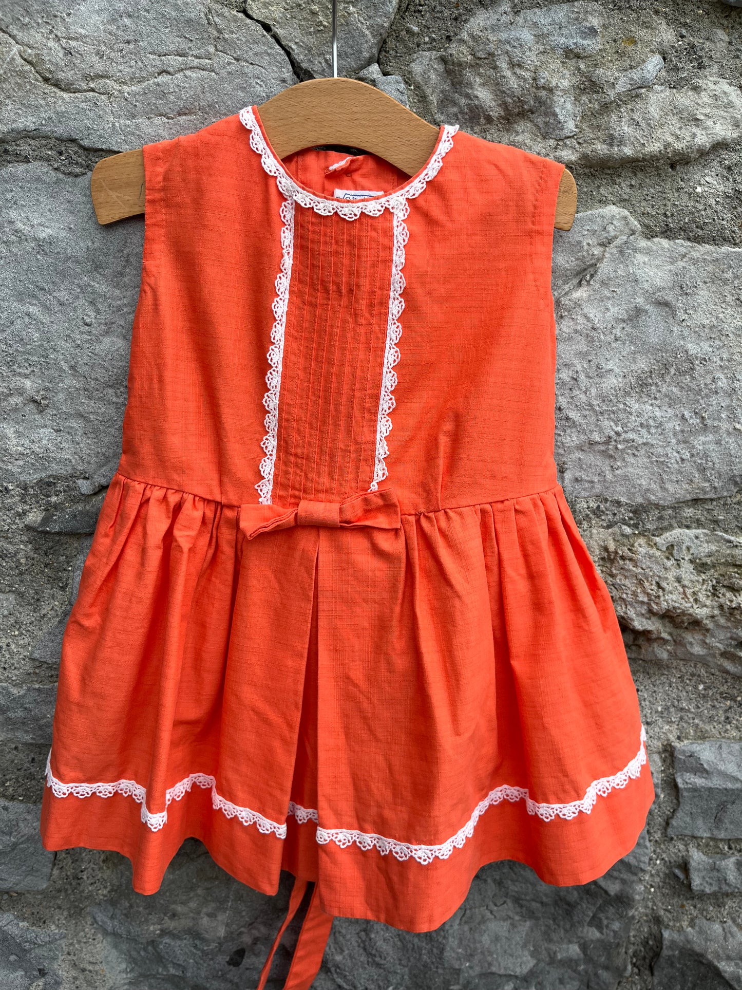 80s orange dress 2y (92cm)
