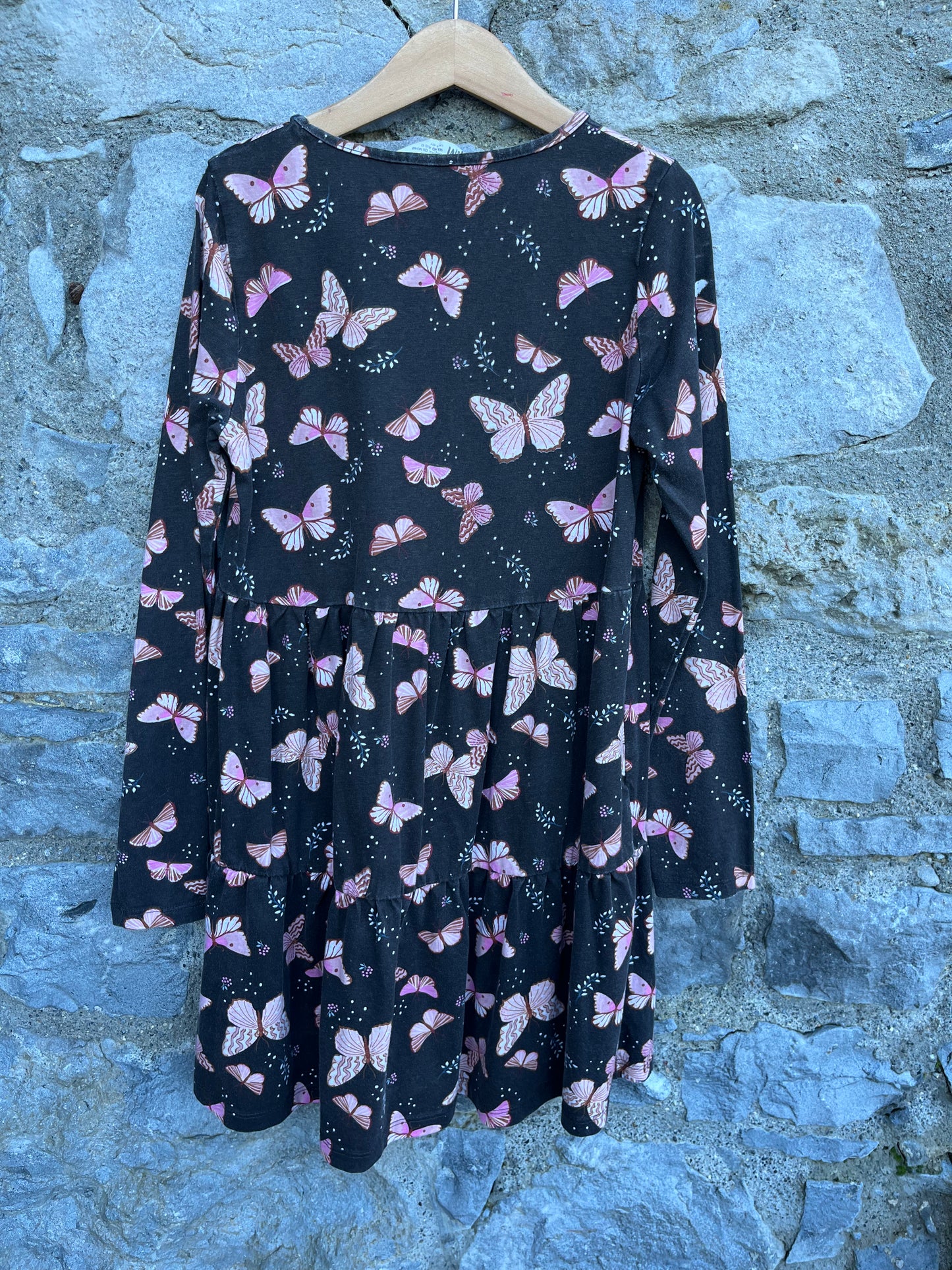 Brown butterflies dress 9y (134cm)