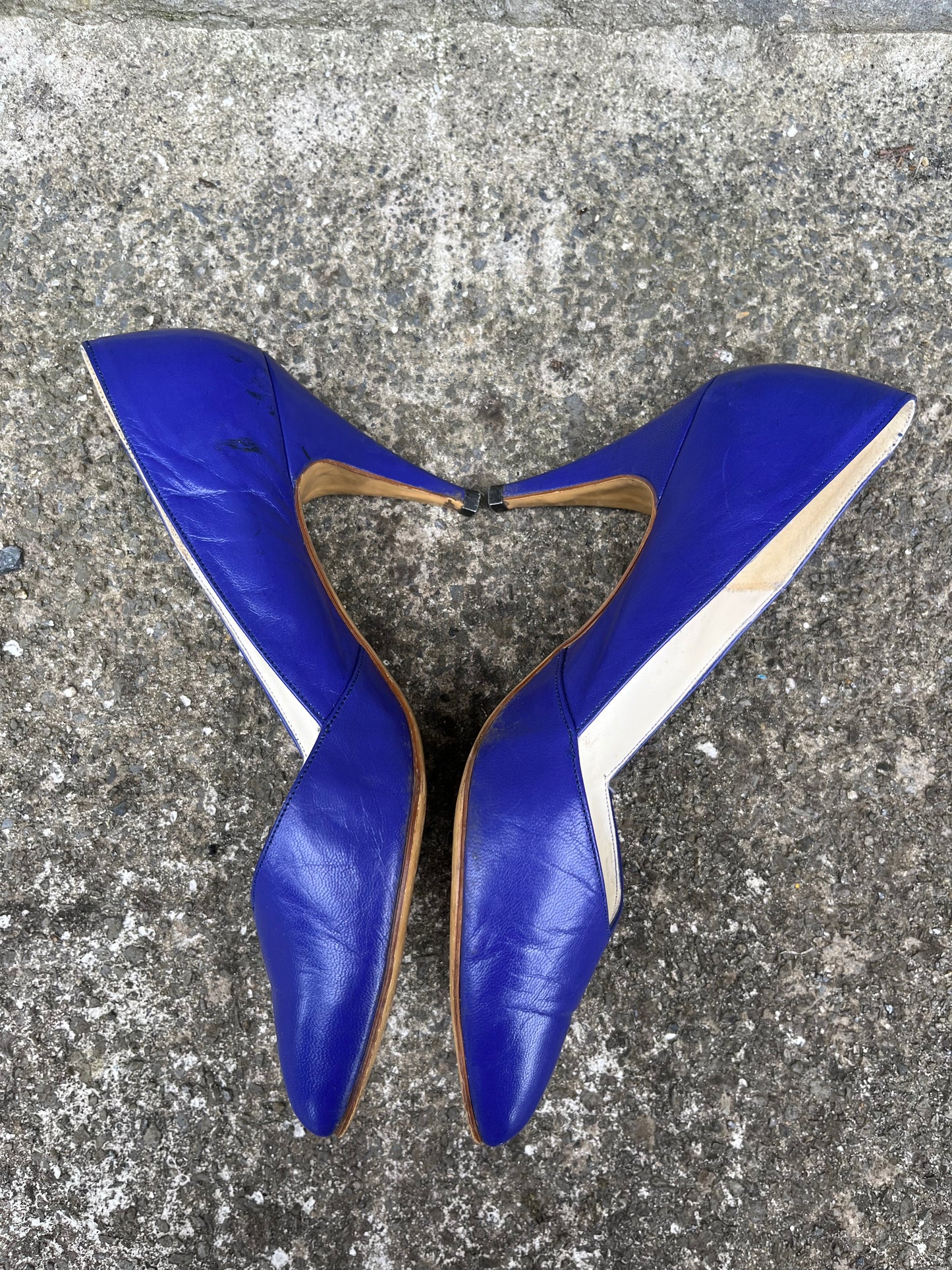Carvela 80s Royal blue heels uk 4.5 (eu 37.5)