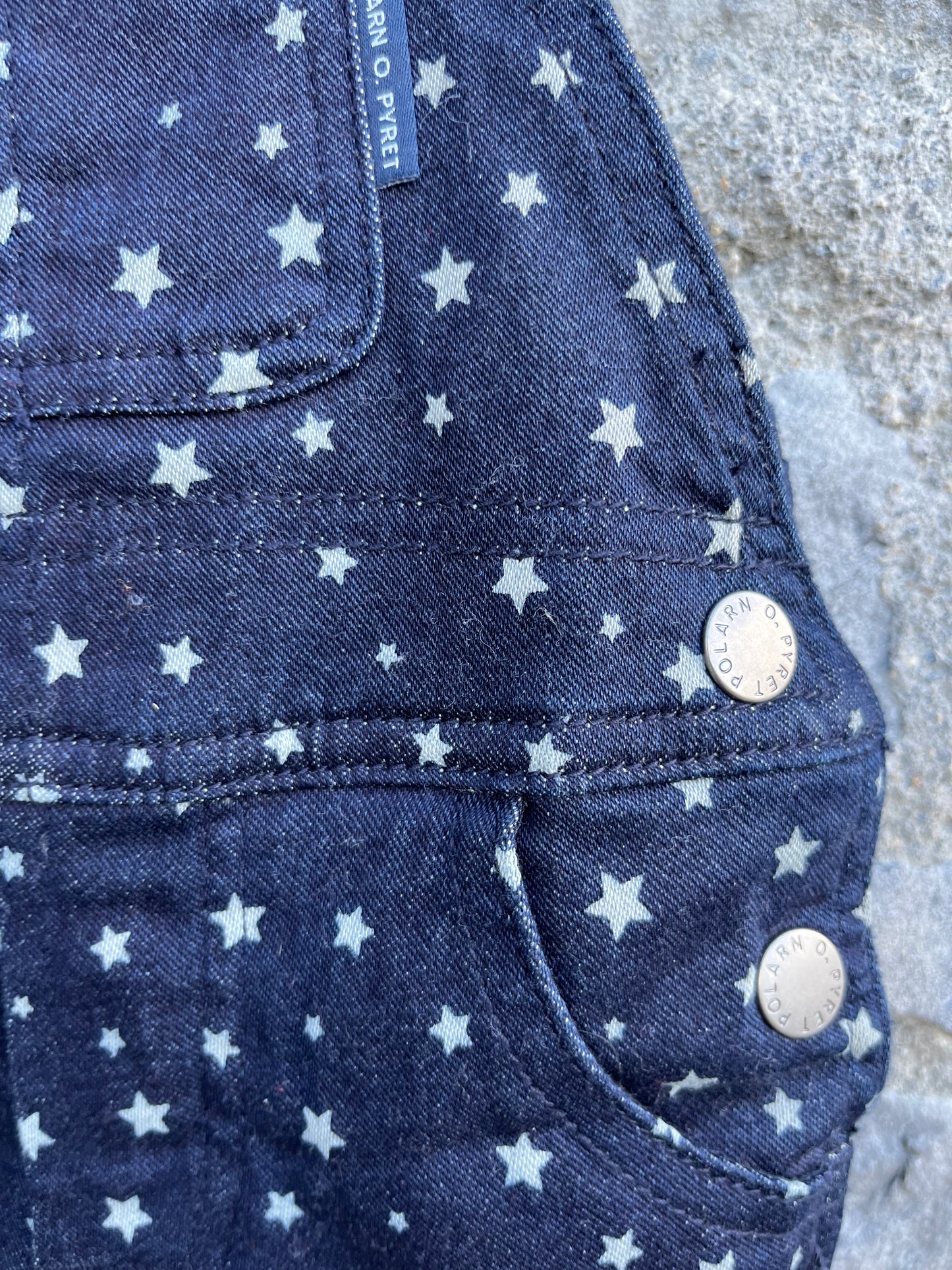PoP Stars denim dungarees 0-1m (56cm)