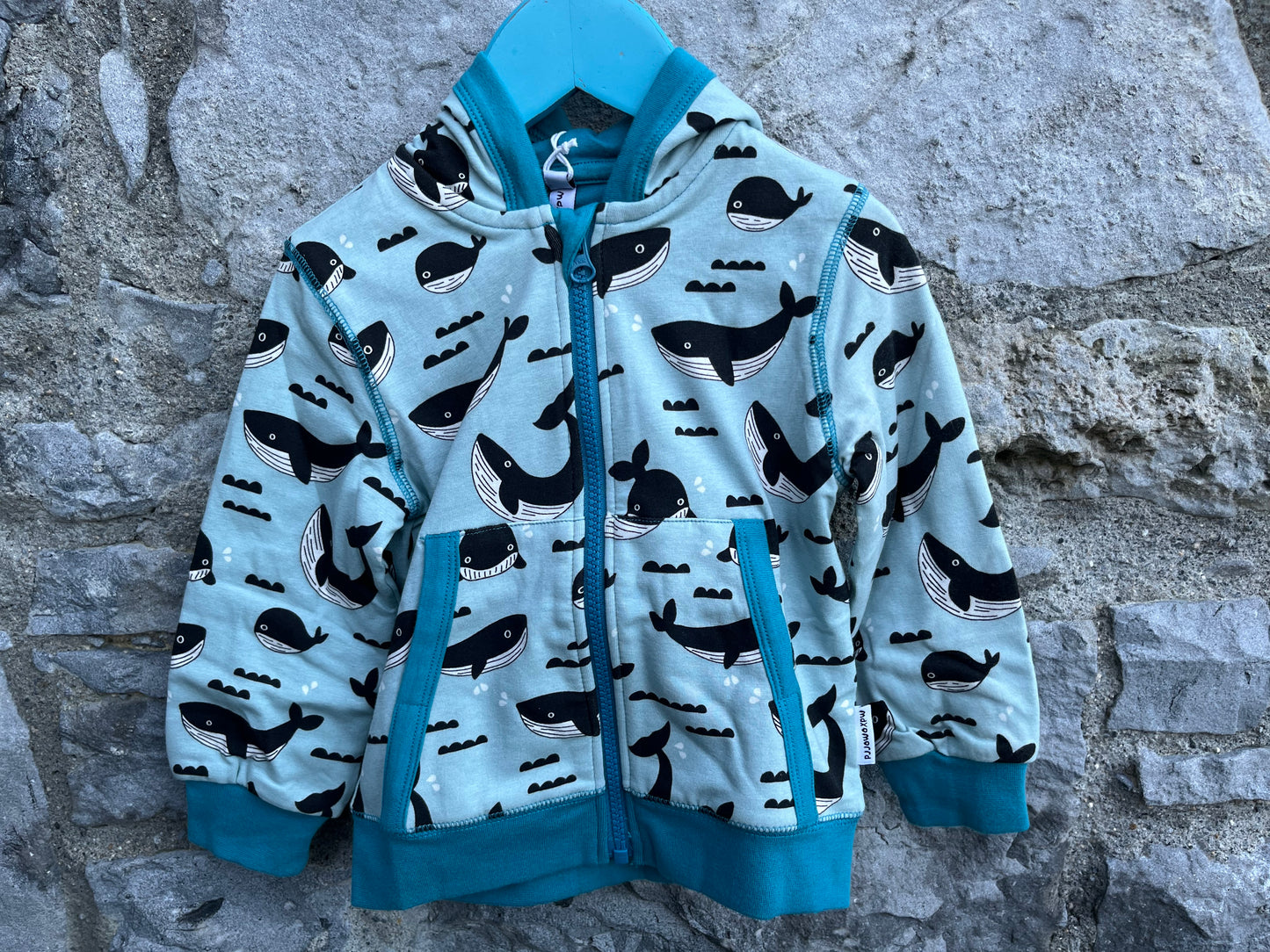 Whales hoodie 18-24m (86-92cm)