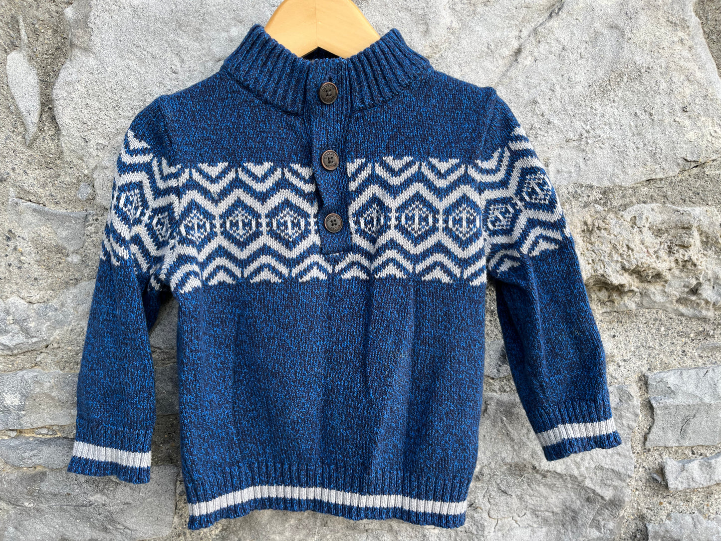 Blue melange jumper 12-18m (80-86cm)
