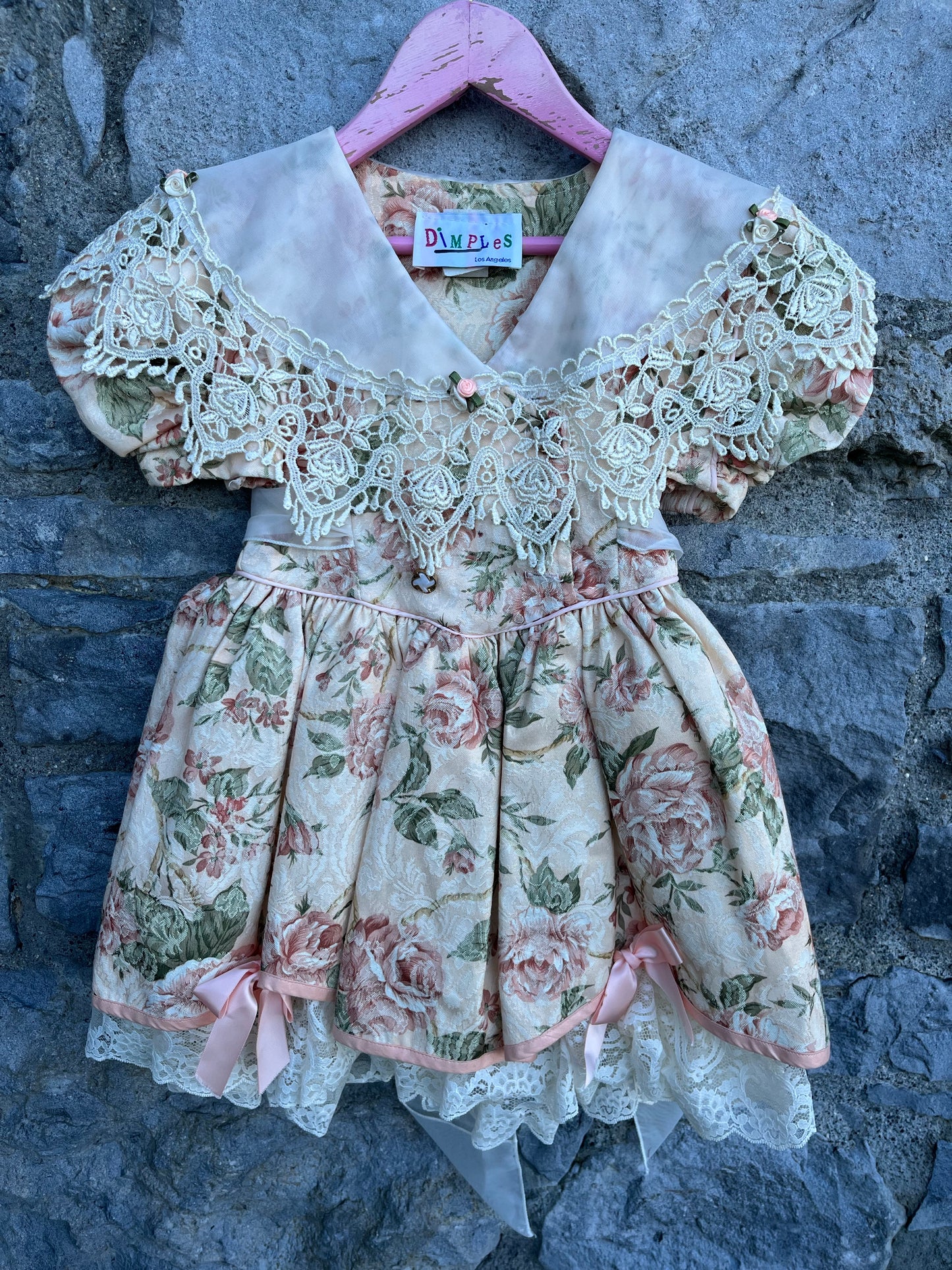 80s floral dress 18-24m (86-92cm)