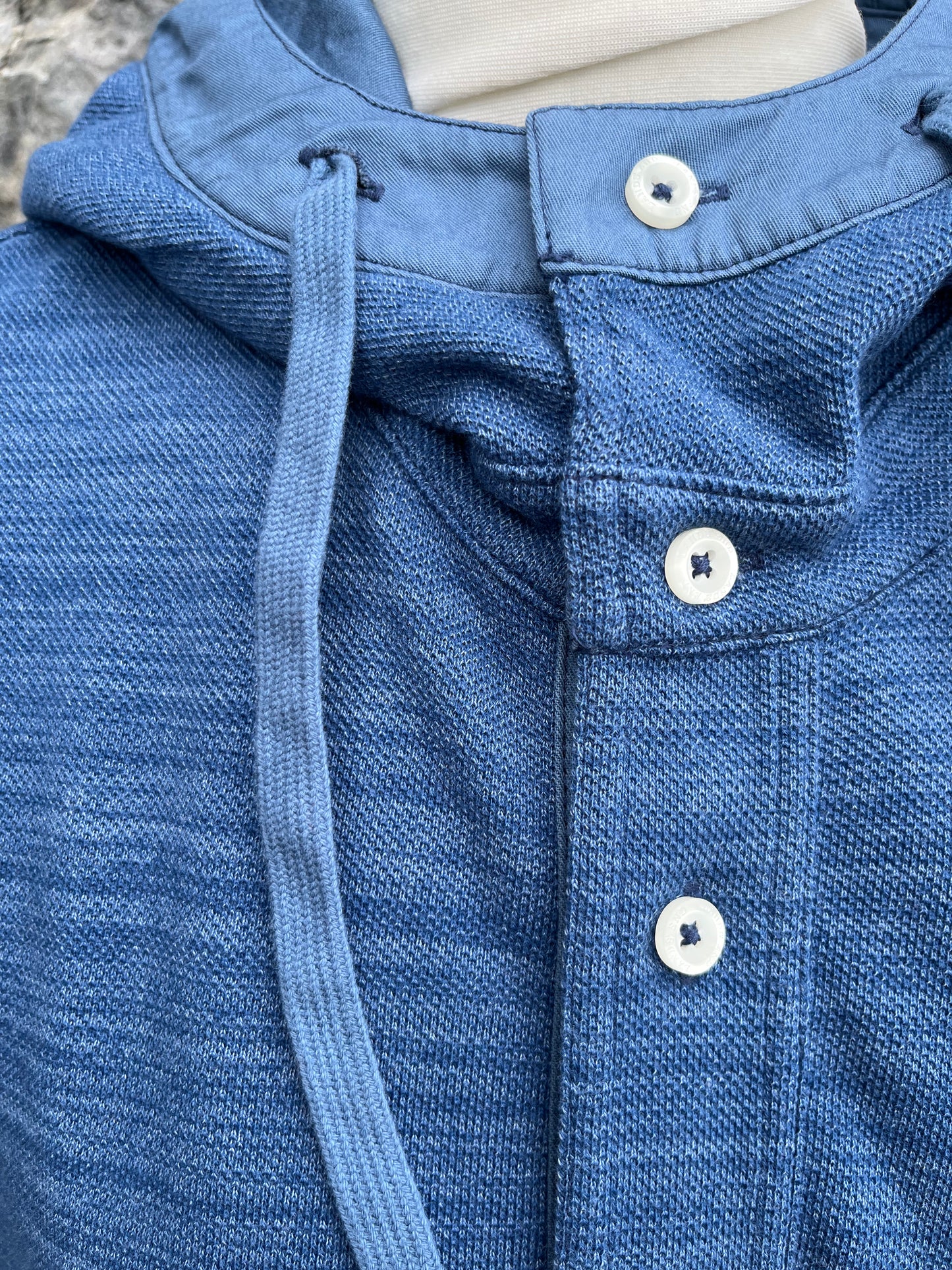 Blue melange hoodie Medium