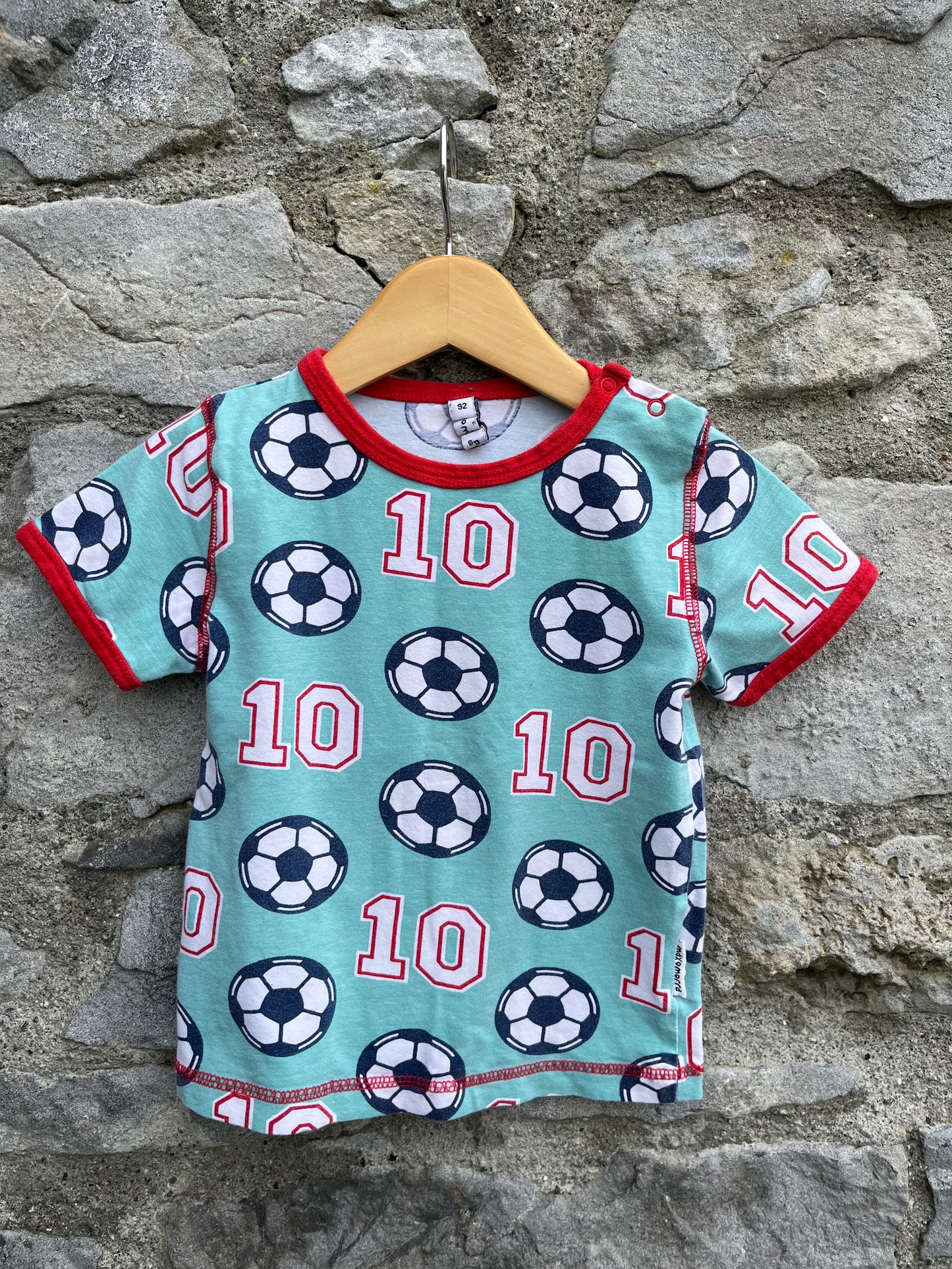 Soccer T-shirt 18-24m (86-92cm)