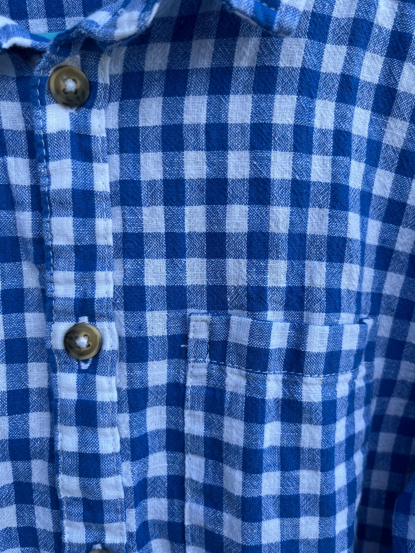 Blue gingham shirt 6-7y (116-122cm)