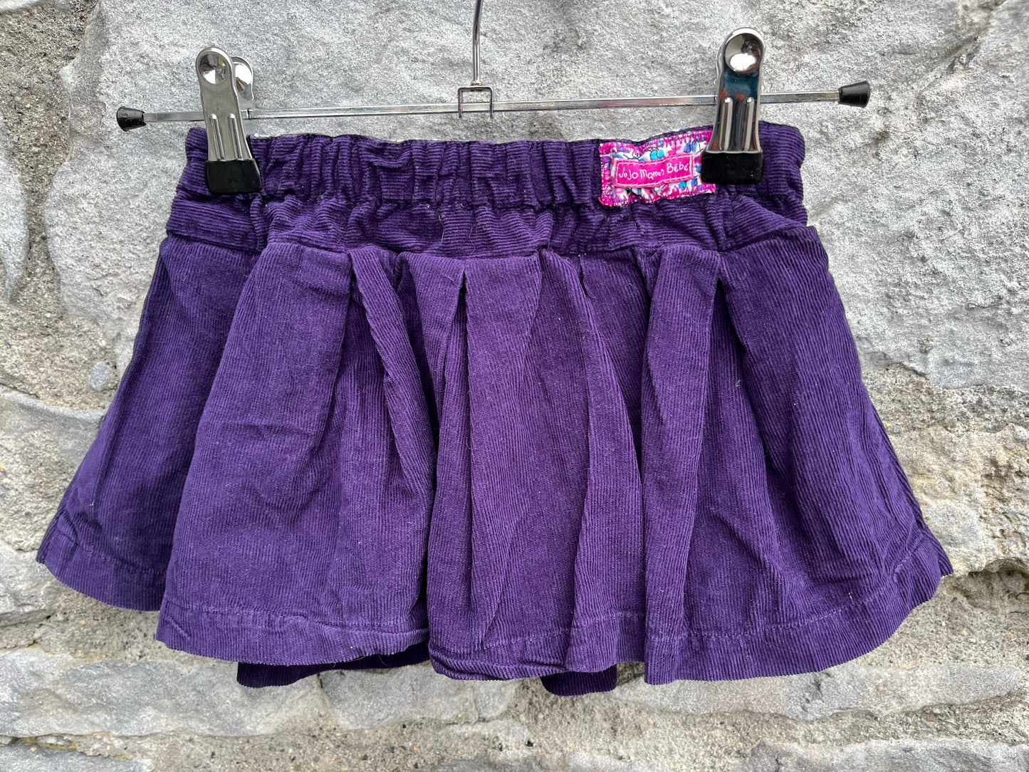 Purple cord skirt 6-12m (62-80cm)