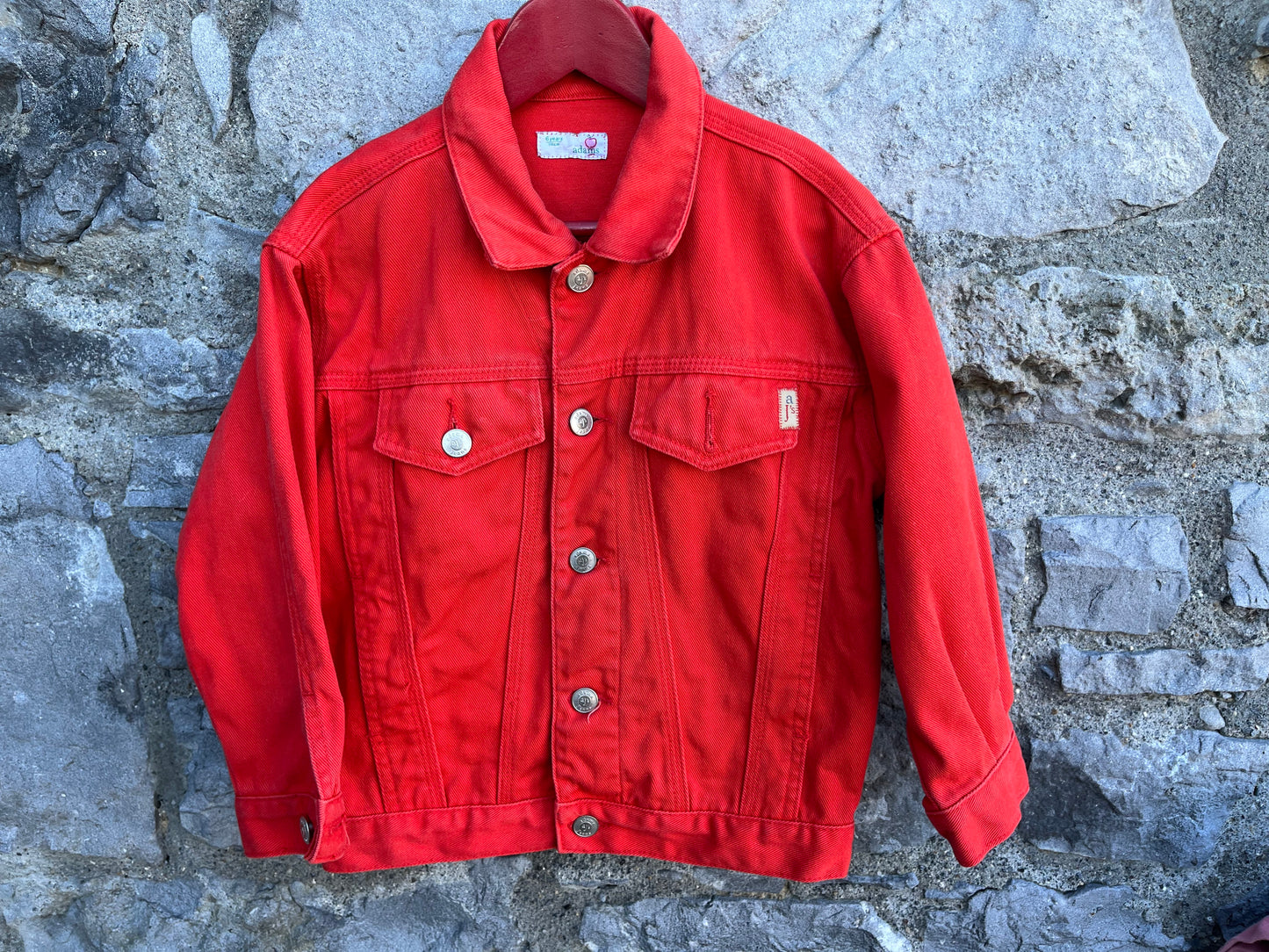 90s Orange denim jacket 5-6y (110-116cm)