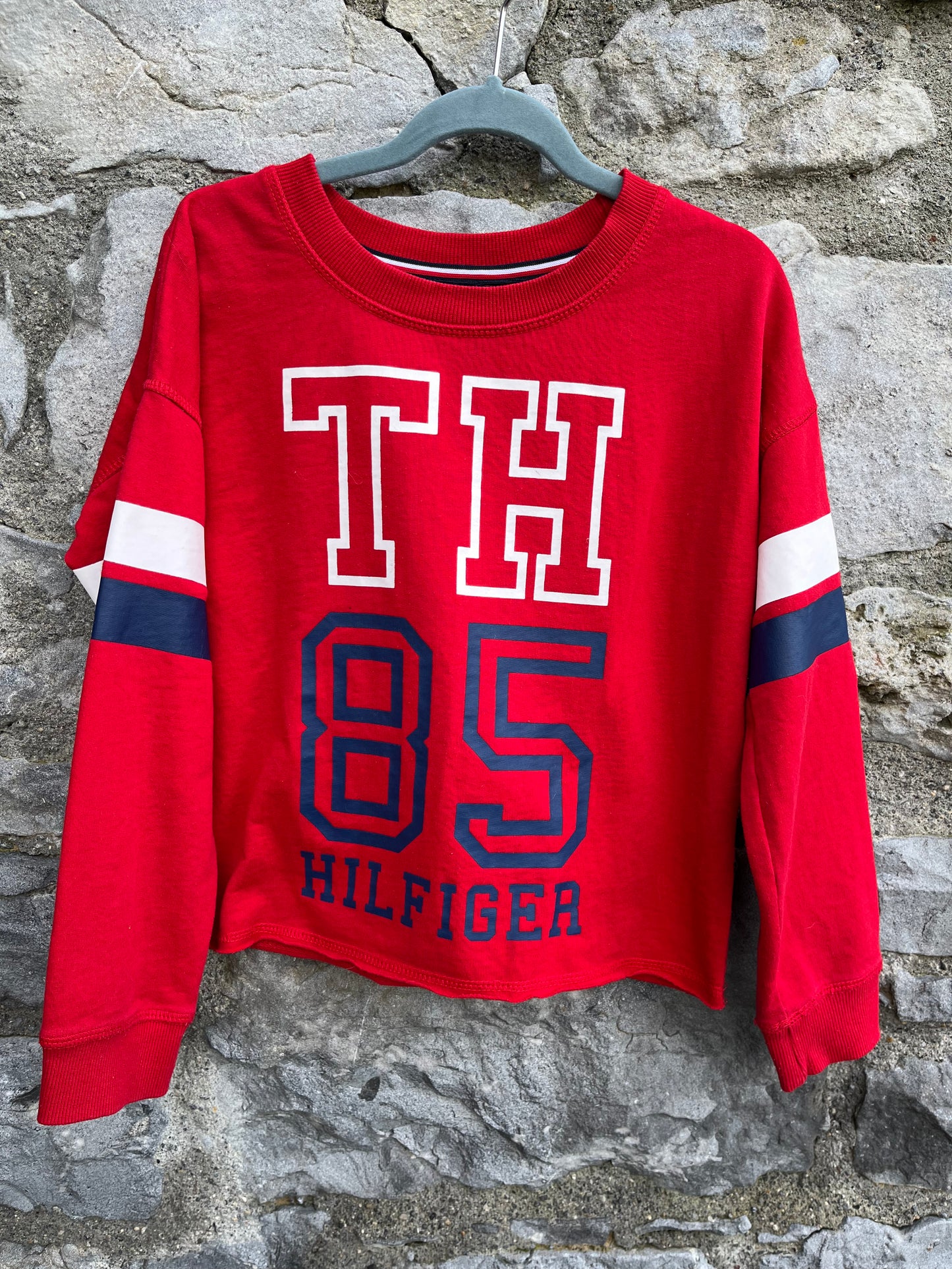 TH red cropped top 7y (122cm)