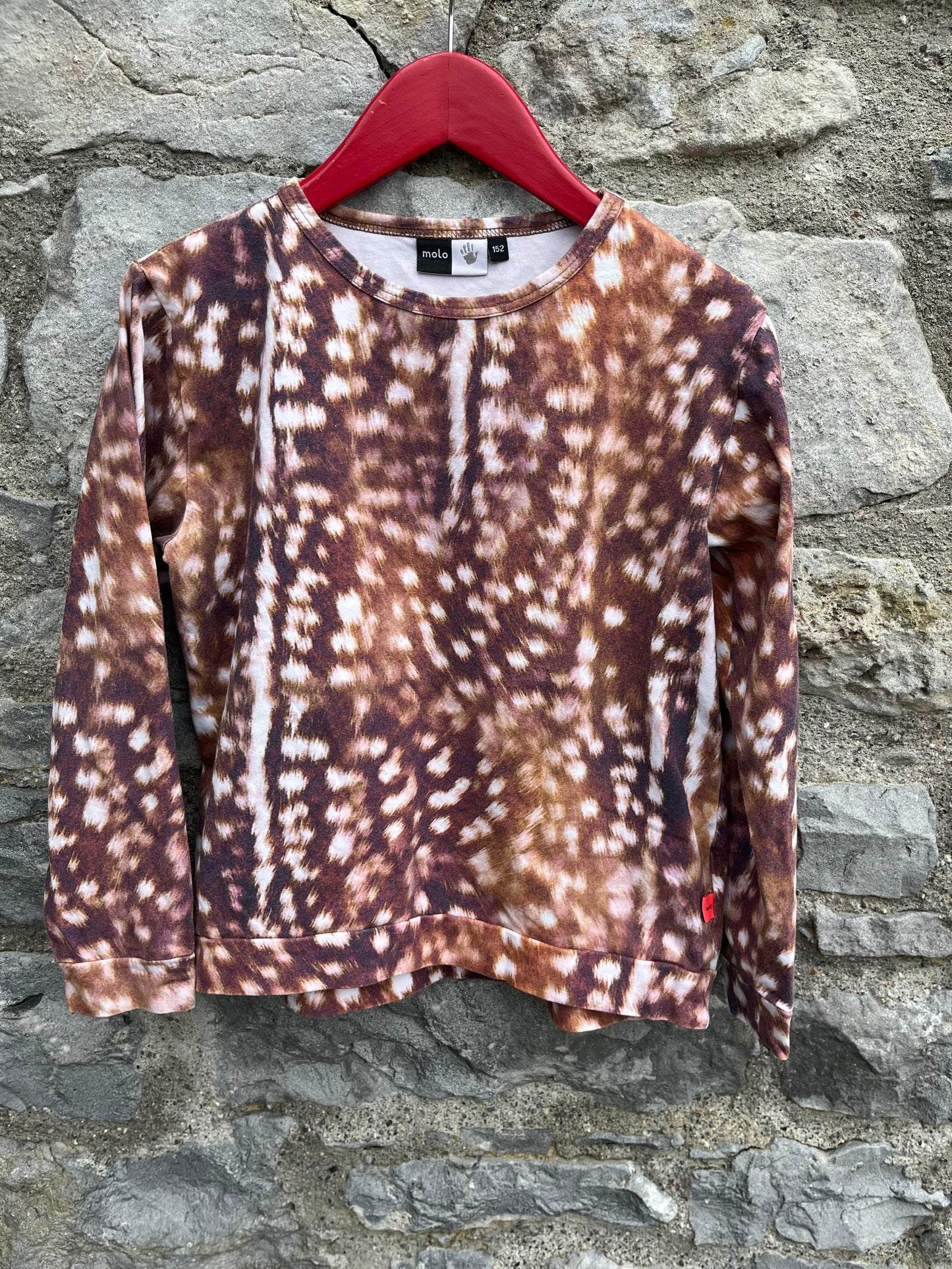 Deer pattern sweatshirt 11-12y (146-152cm)