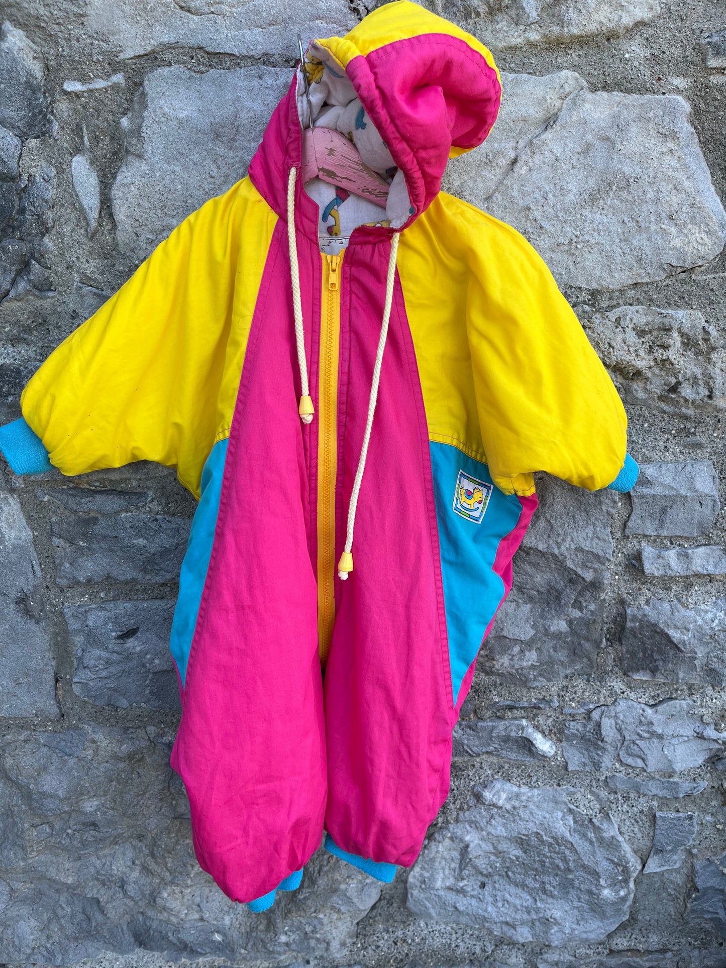 80s colourful snowsuit 9m (74cm)