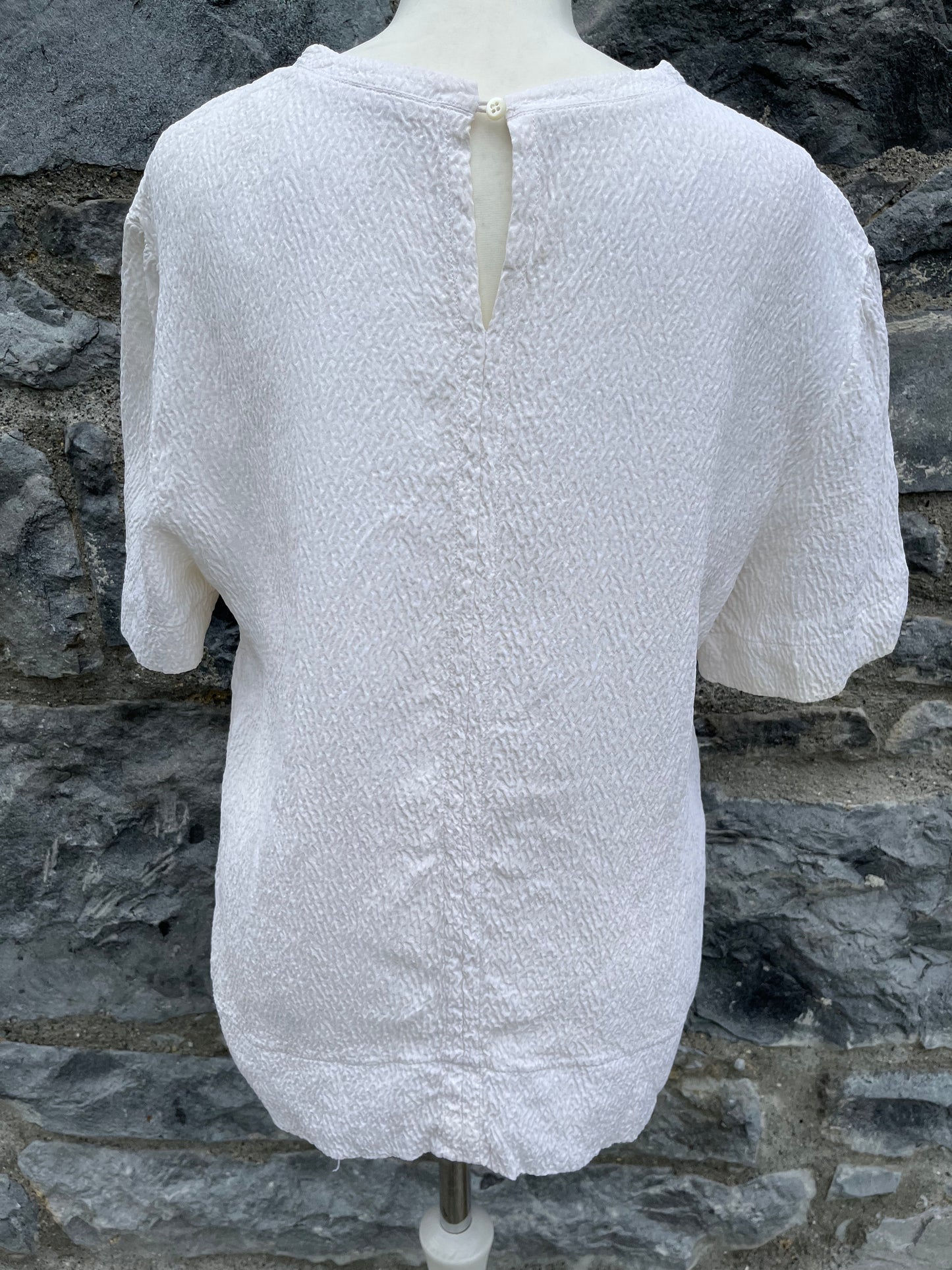 Tissue Textured Silk Tee uk14