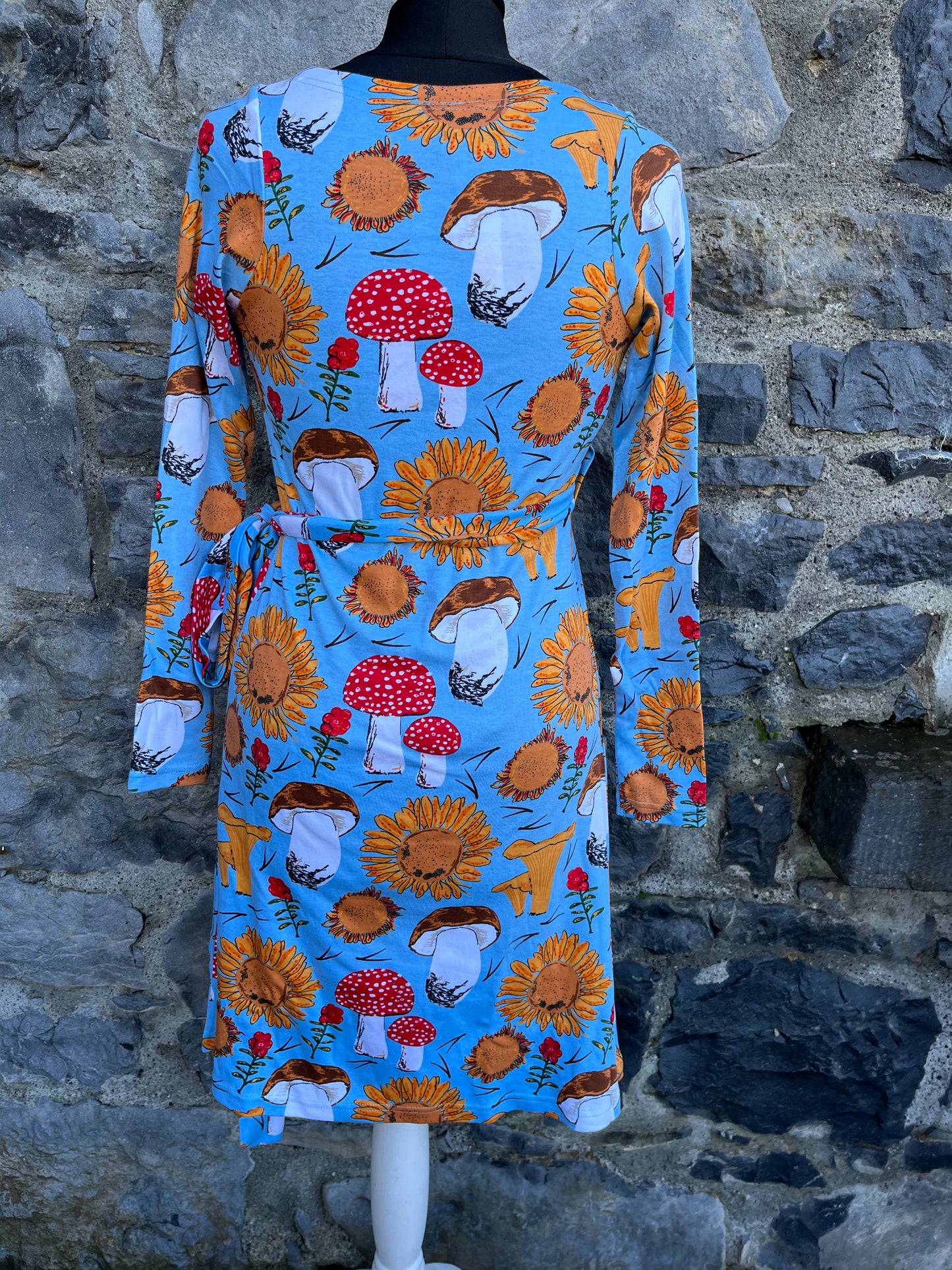 Mushrooms&sunflowers wrap dress uk 4-6