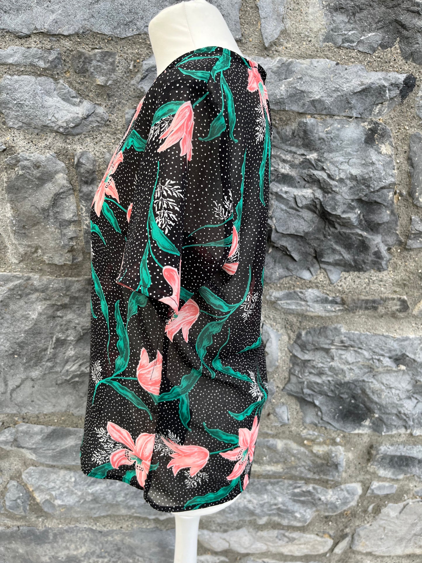 Sheer floral top uk 10