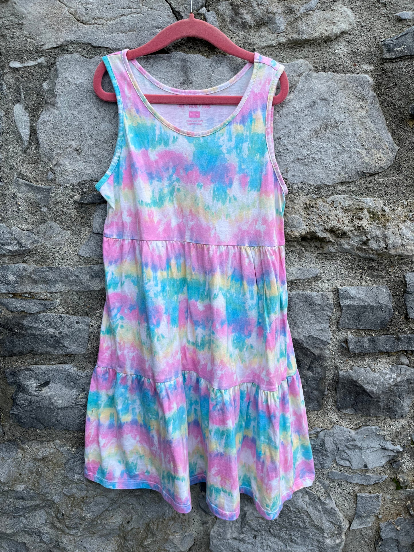 Tie dye dress 10y (140cm)
