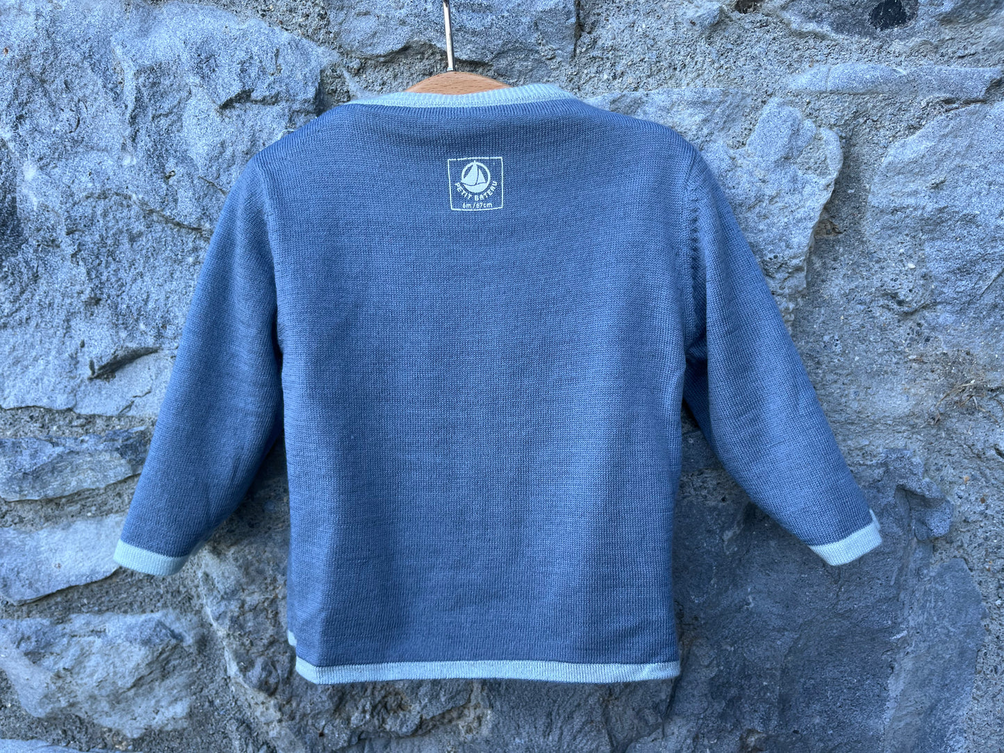 Reversible blue jumper 3-6m (62-68cm)