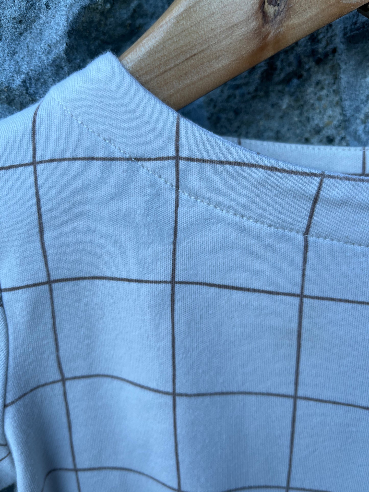 Beige check top 12m (80cm)