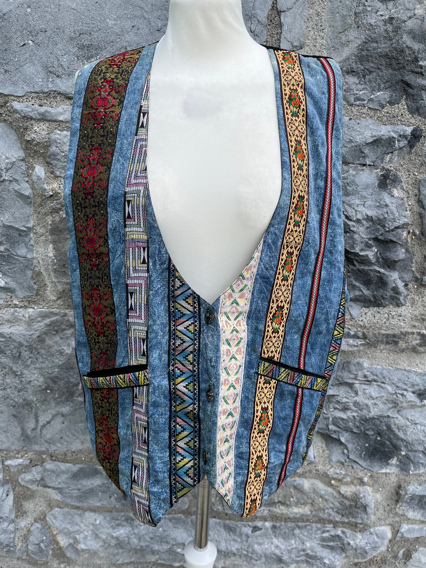 80s Aztec waistcoat Medium