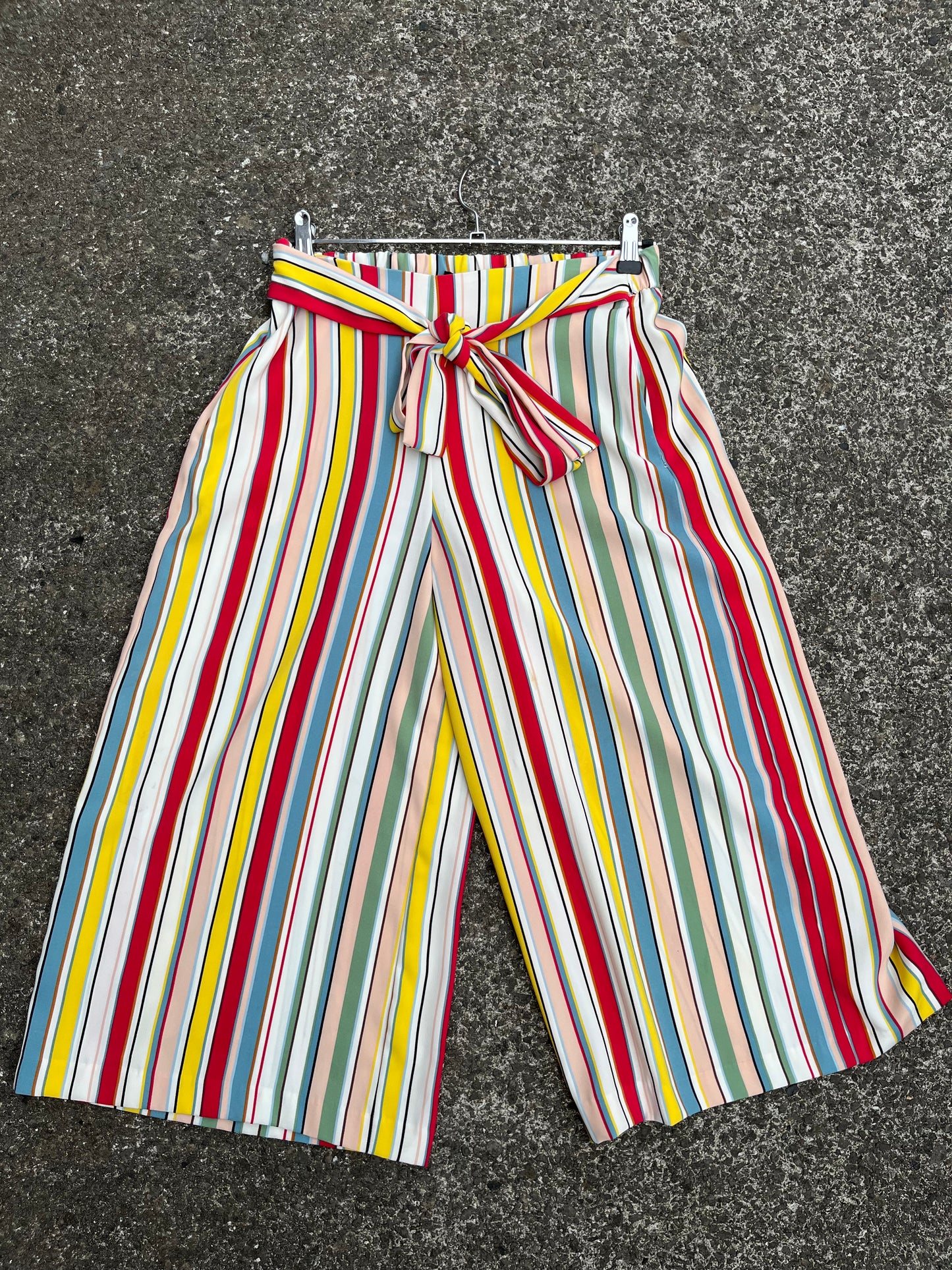 Colourful stripy culottes uk 8