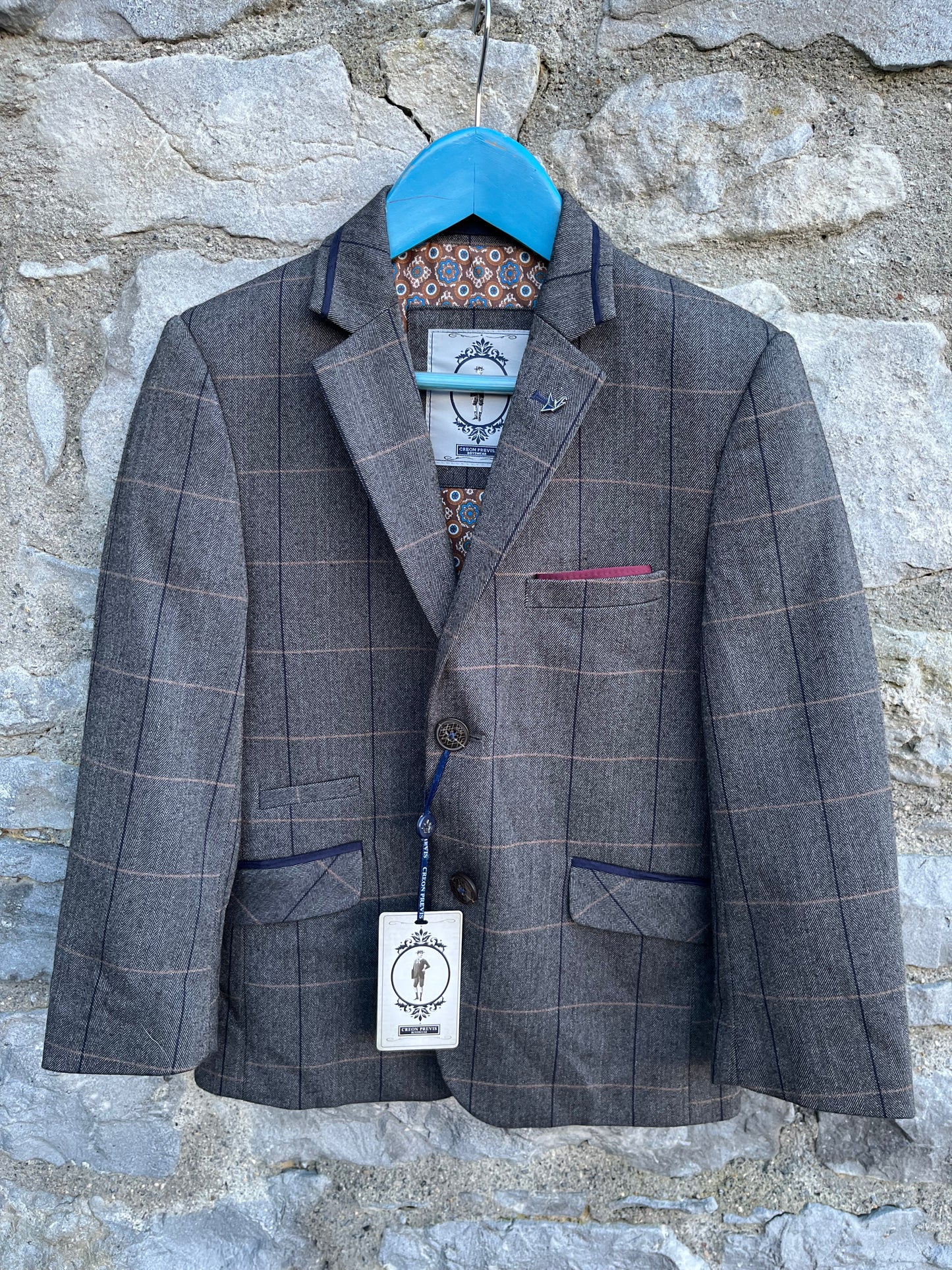 Grey herringbone jacket 6-7y (116-122cm)