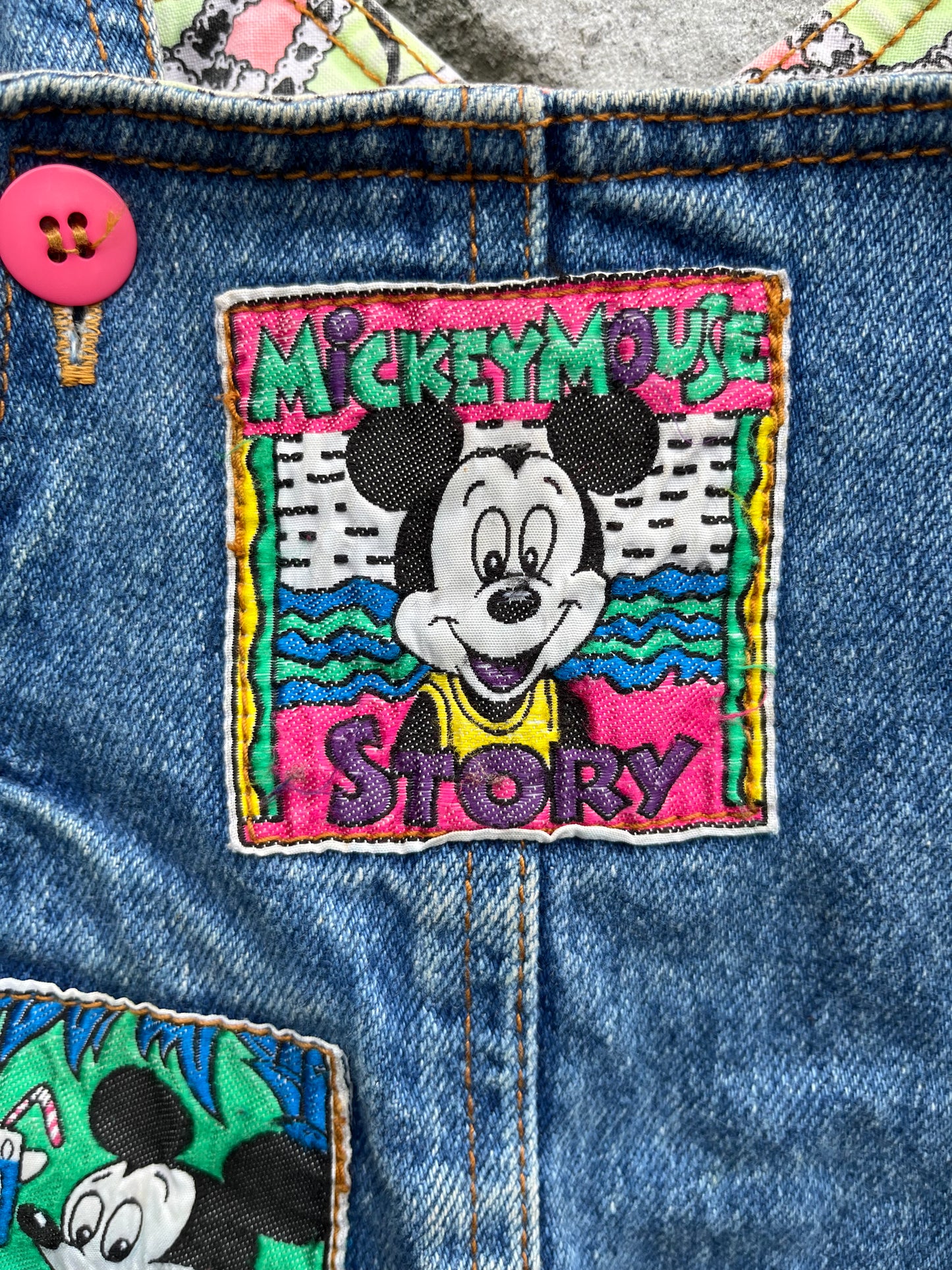90s Mickey dungarees 12-18m (80-86cm)