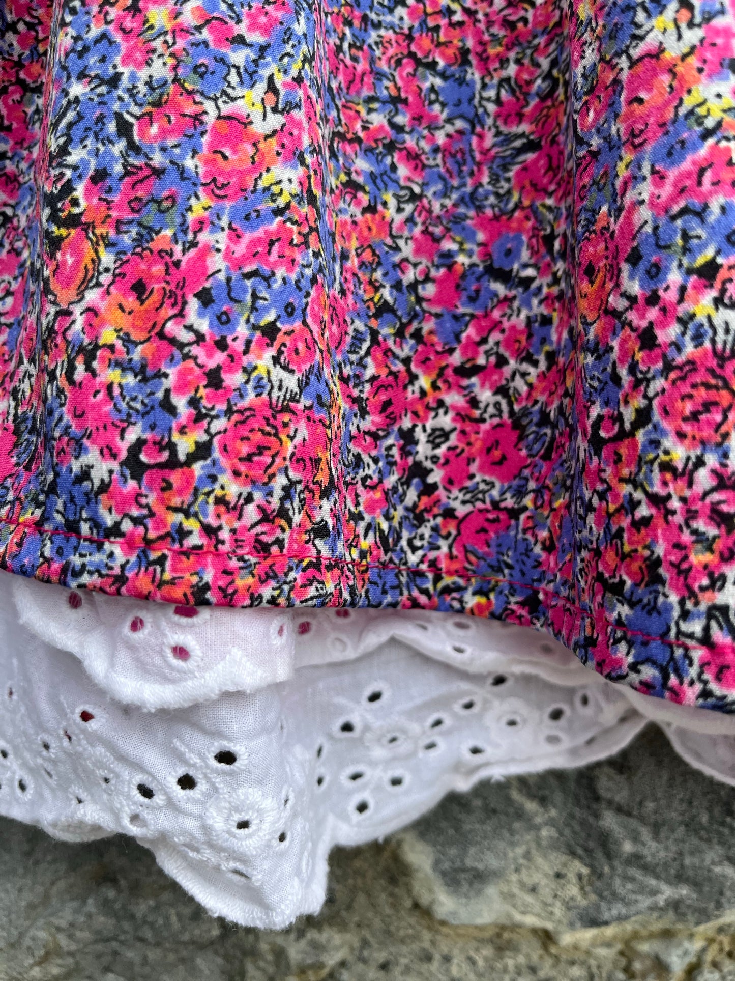 Flowers dress with a bow 2-3y (92-98cm)