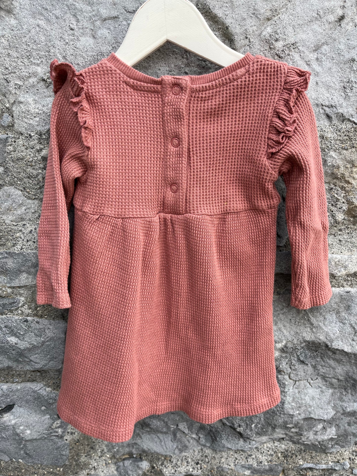 Brown waffle dress 3-6m (62-68cm)